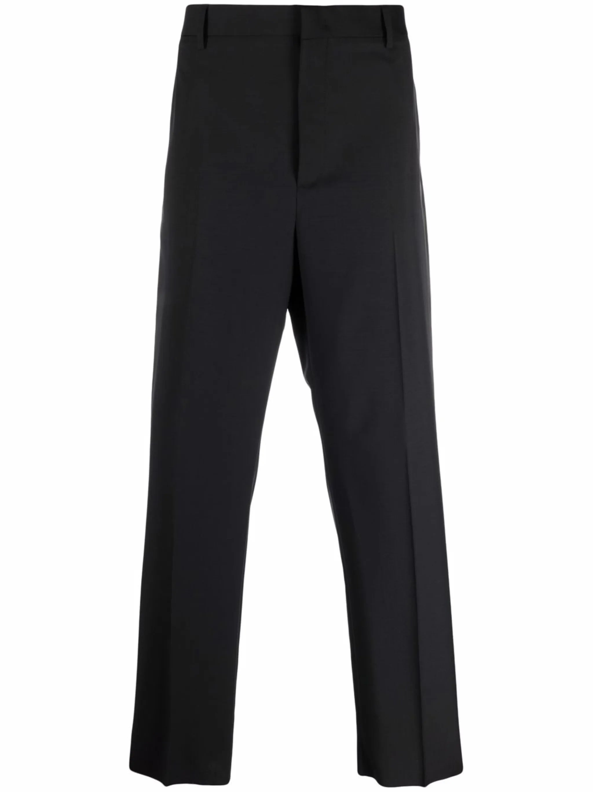 straight-leg tailored trousers