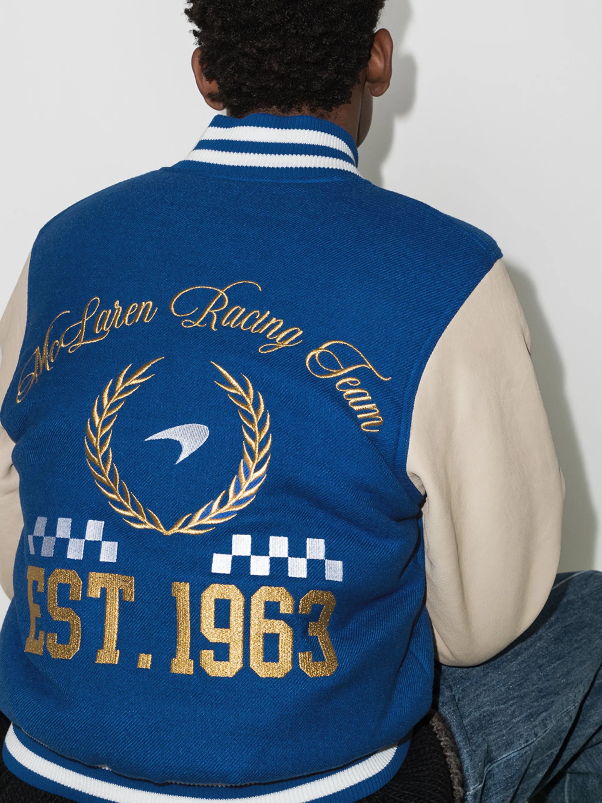x McLaren varsity bomber jacket