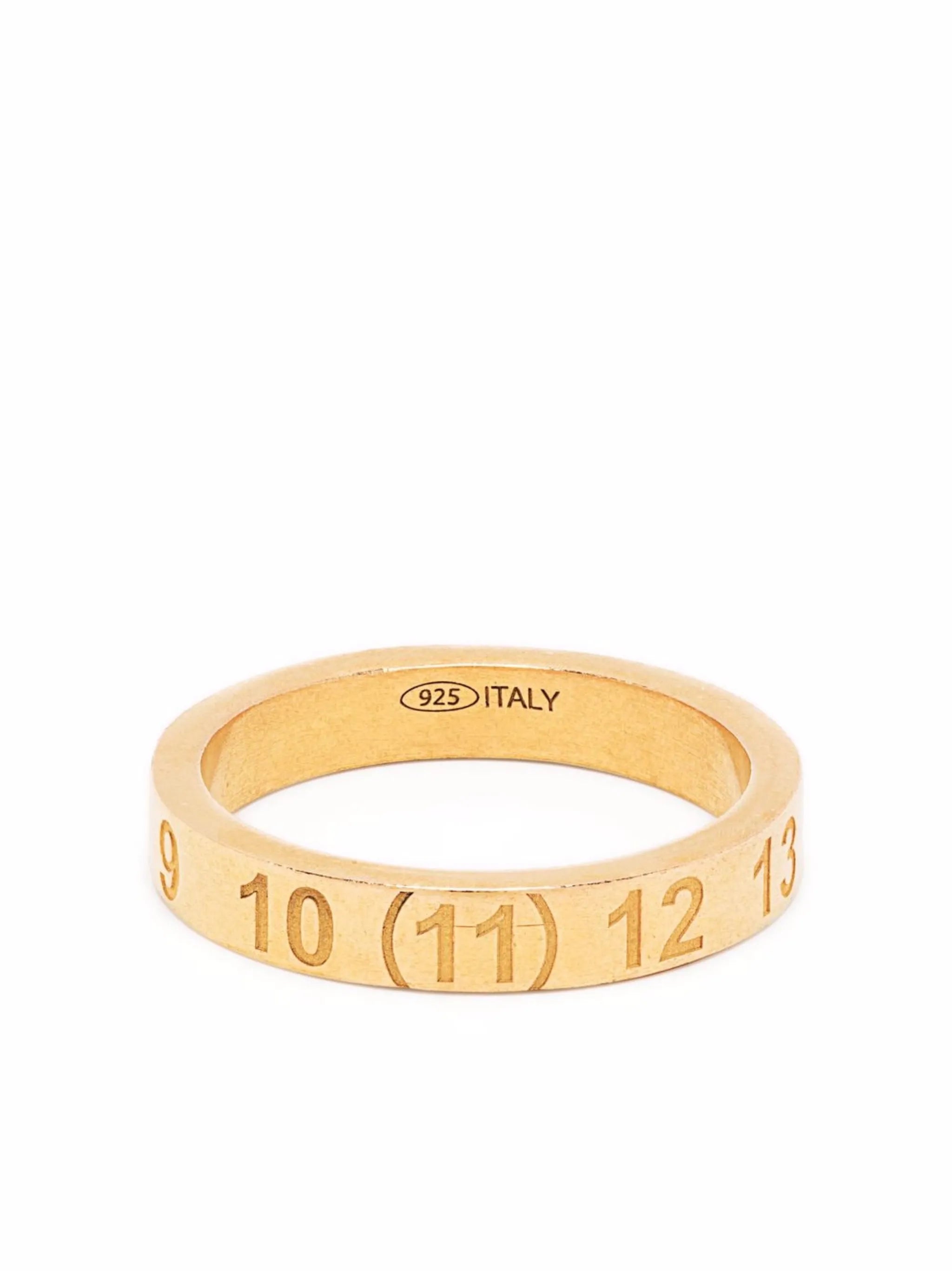 numbers-motif band ring