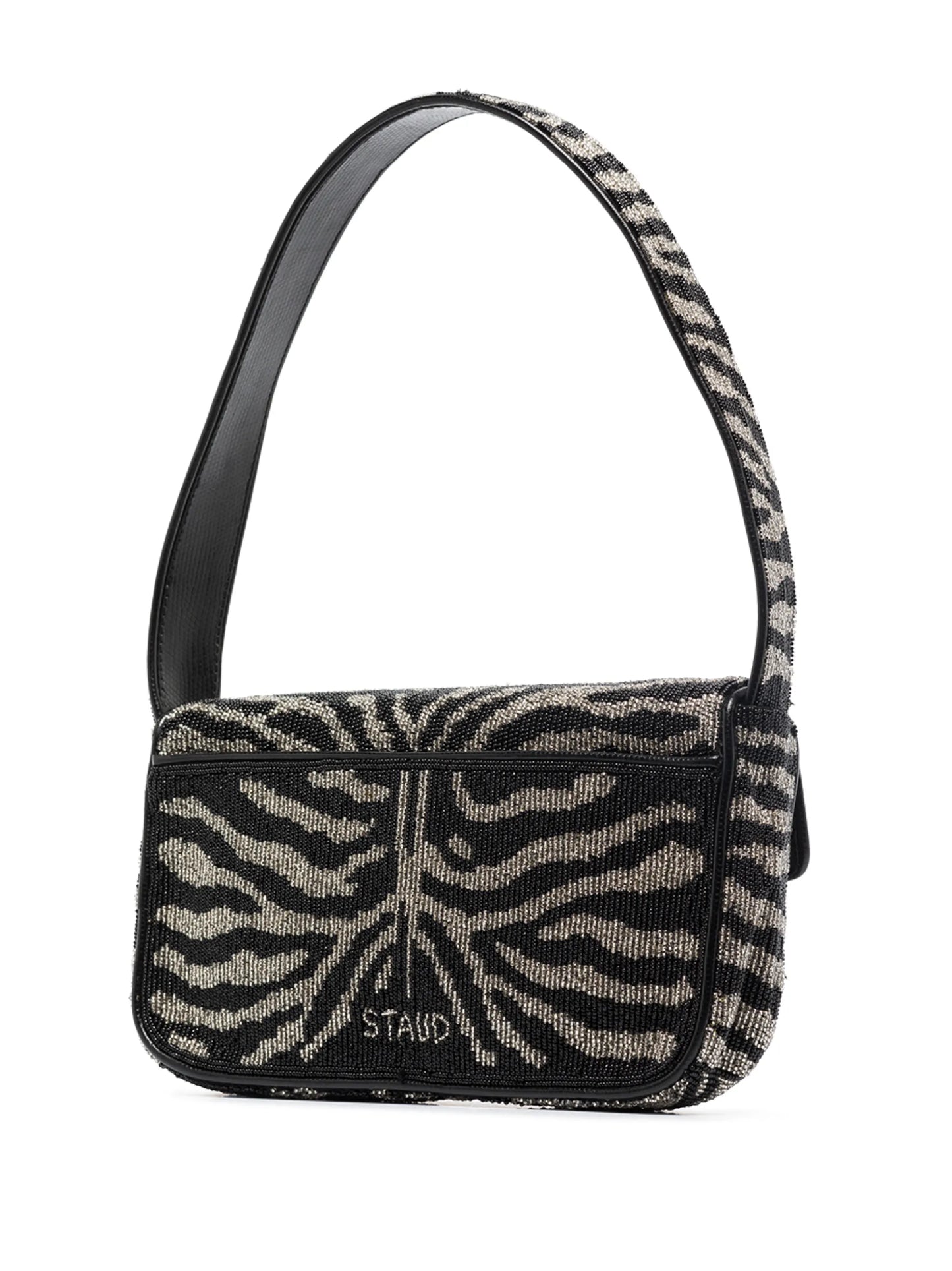 Tommy beaded-zebra pattern shoulder bag