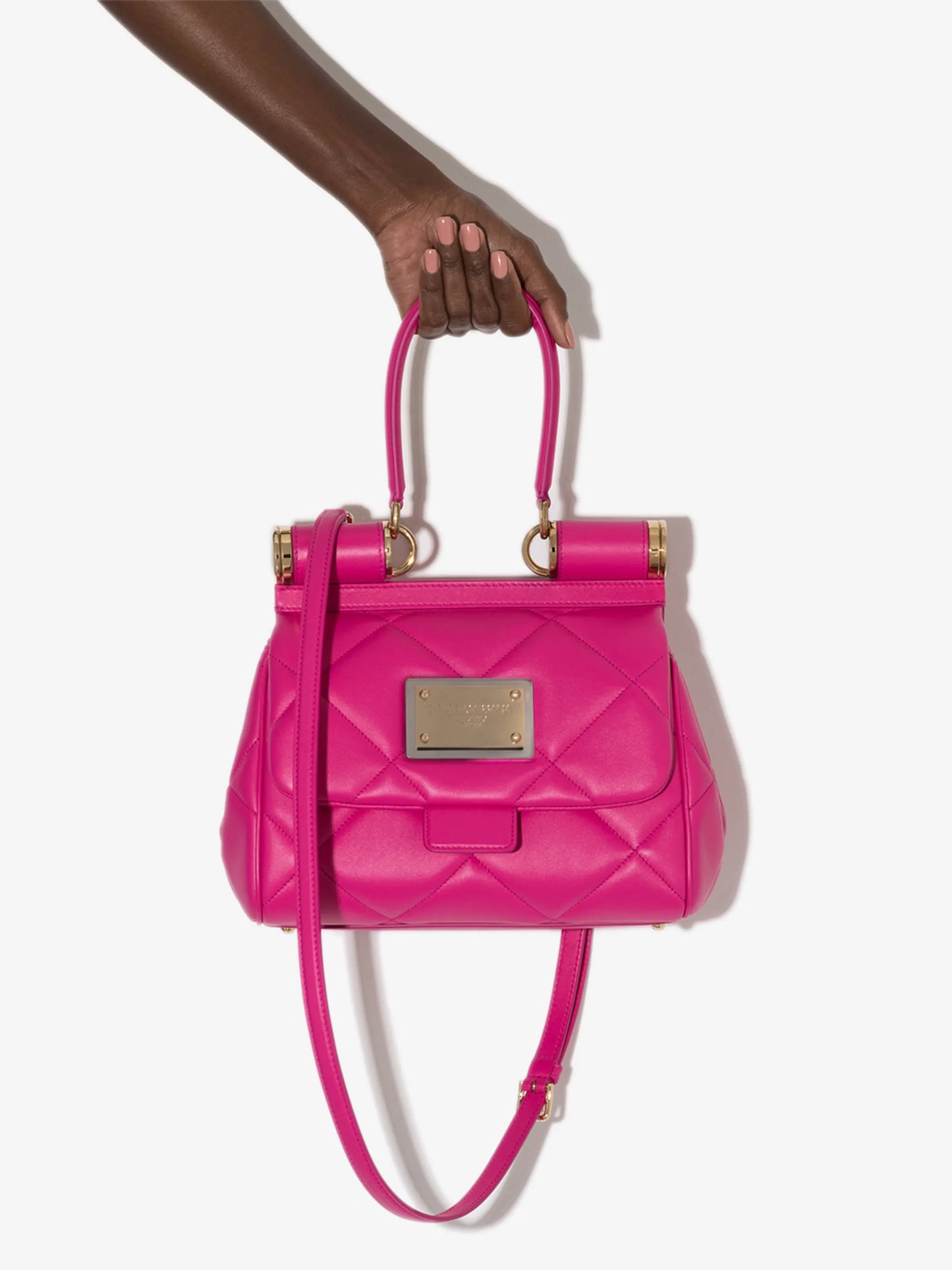 Sicily diamond-quilted shoulder bag