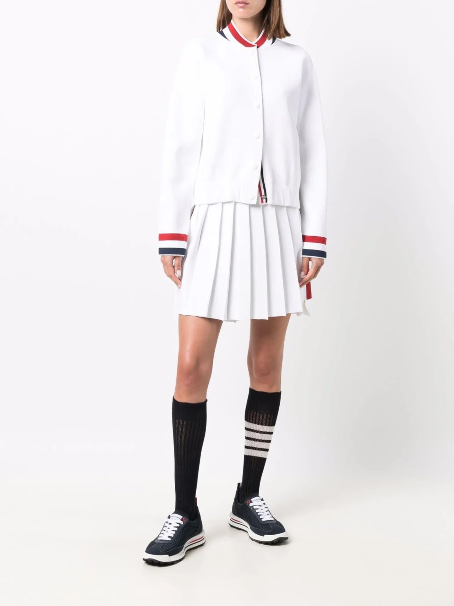 RWB pleated mini skirt