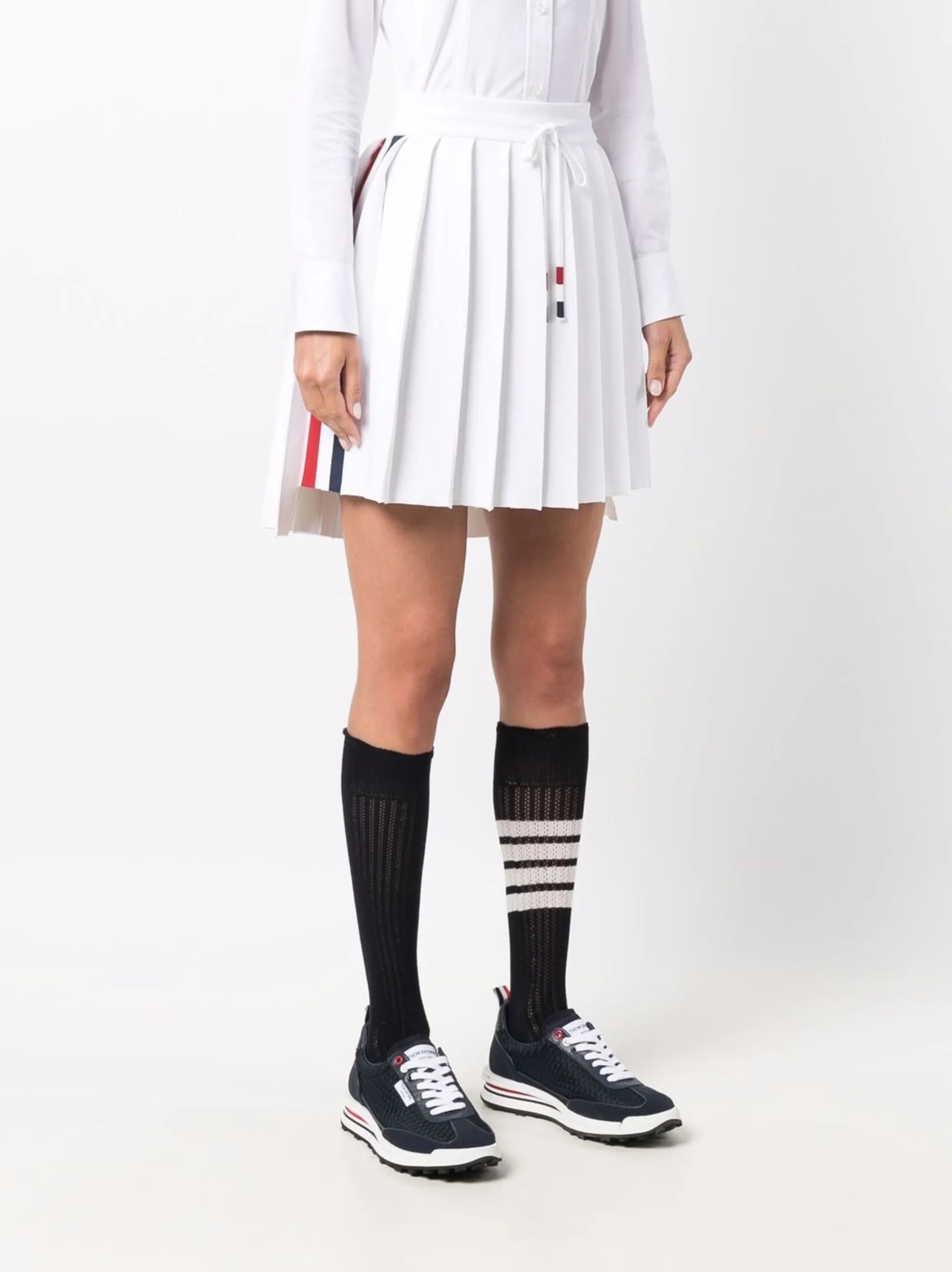 RWB pleated mini skirt