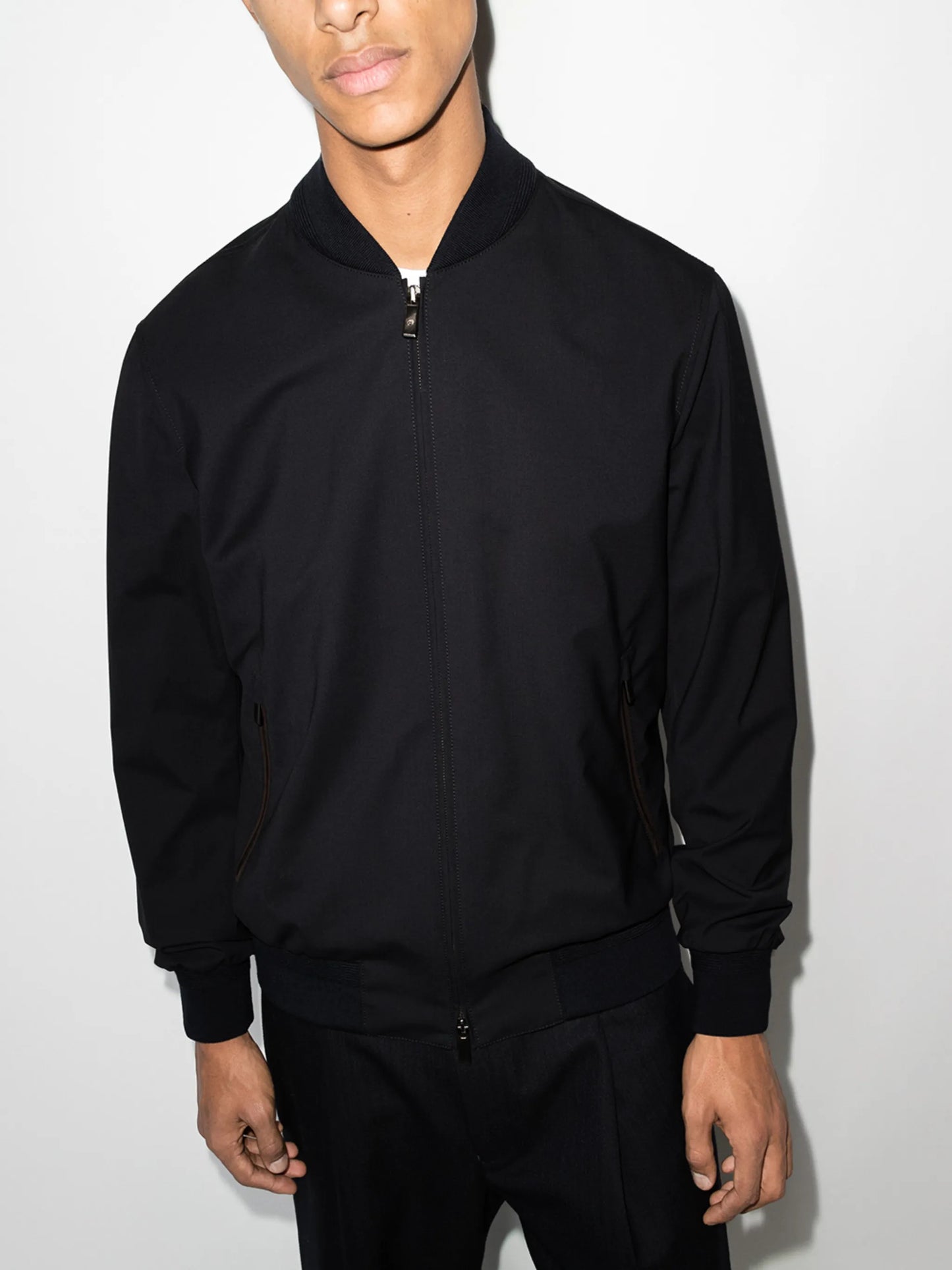 zip-up bomber jacket