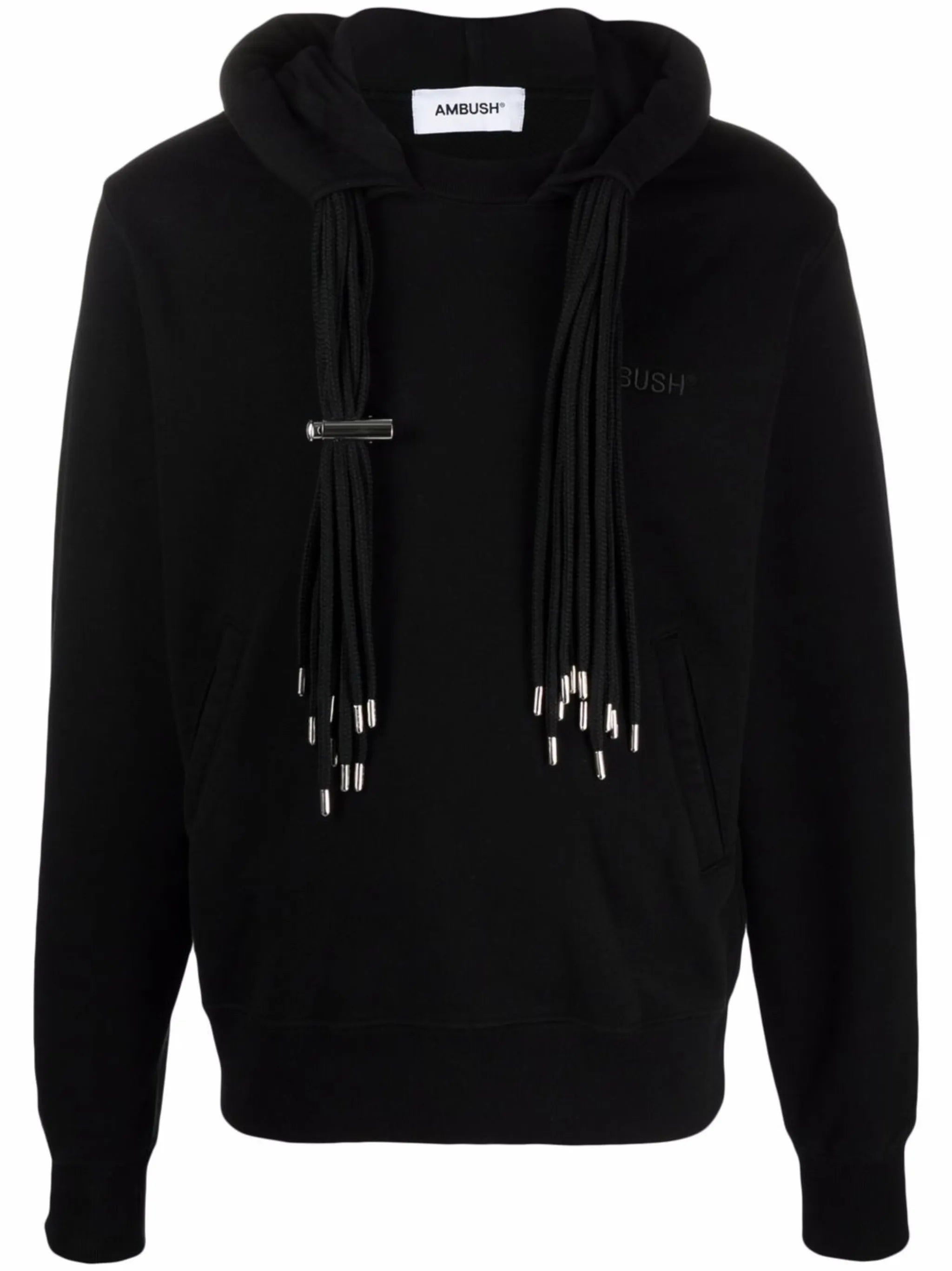 multi-cord long-sleeve hoodie