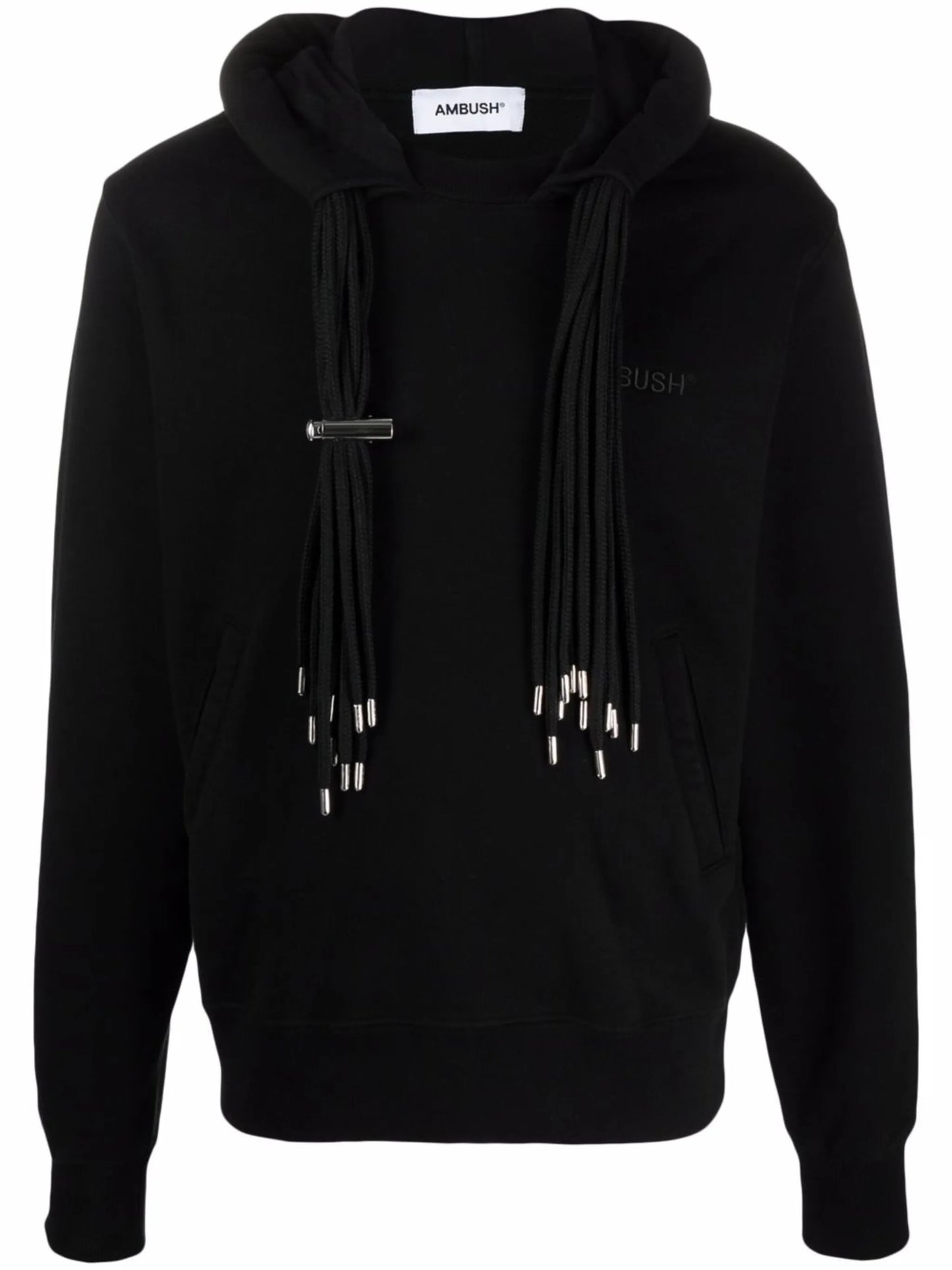 multi-cord long-sleeve hoodie