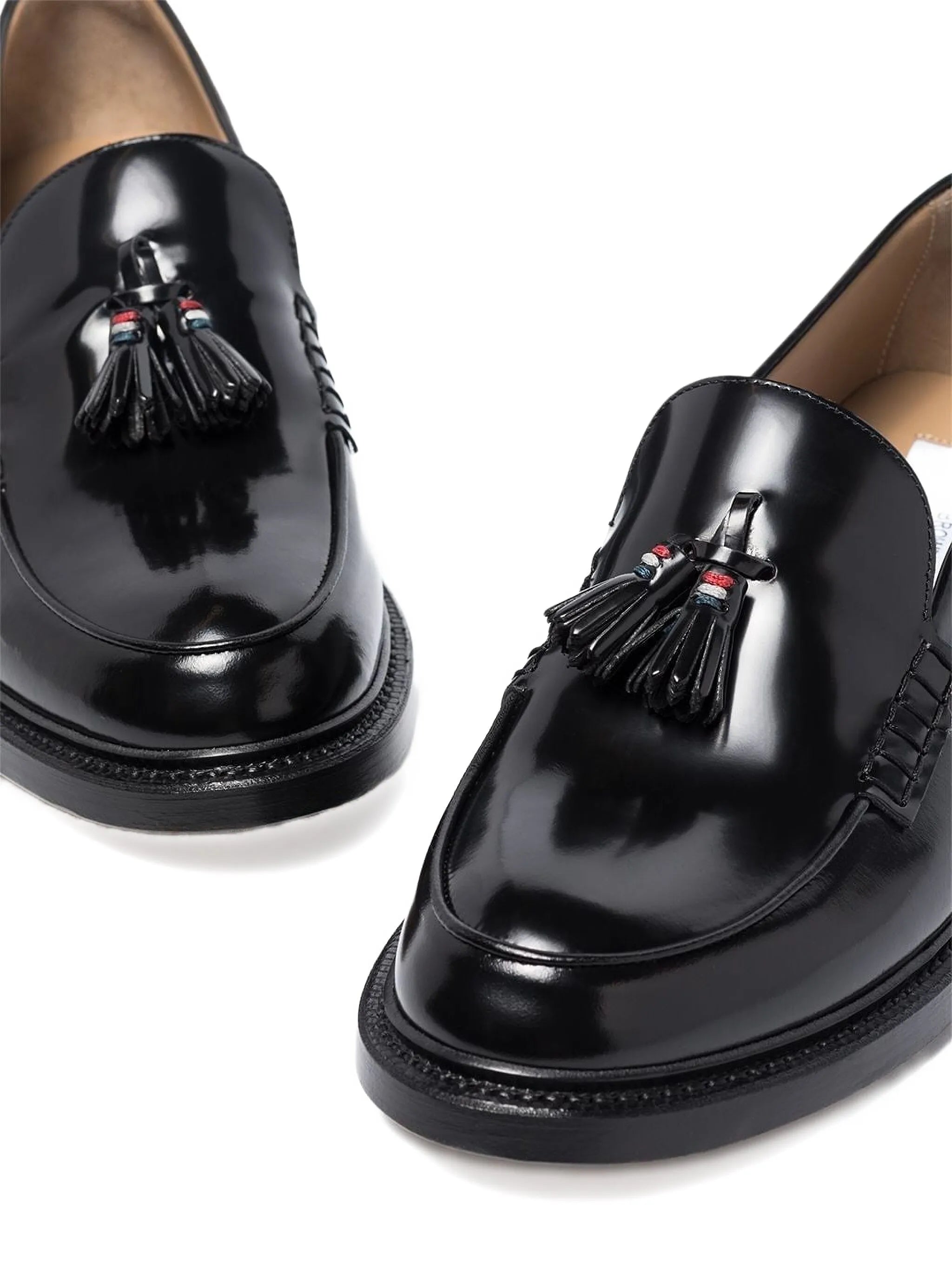 tassel-detail leather loafers