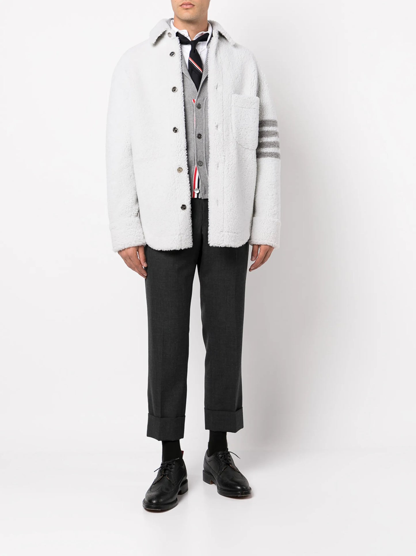 4-Bar shearling jacket