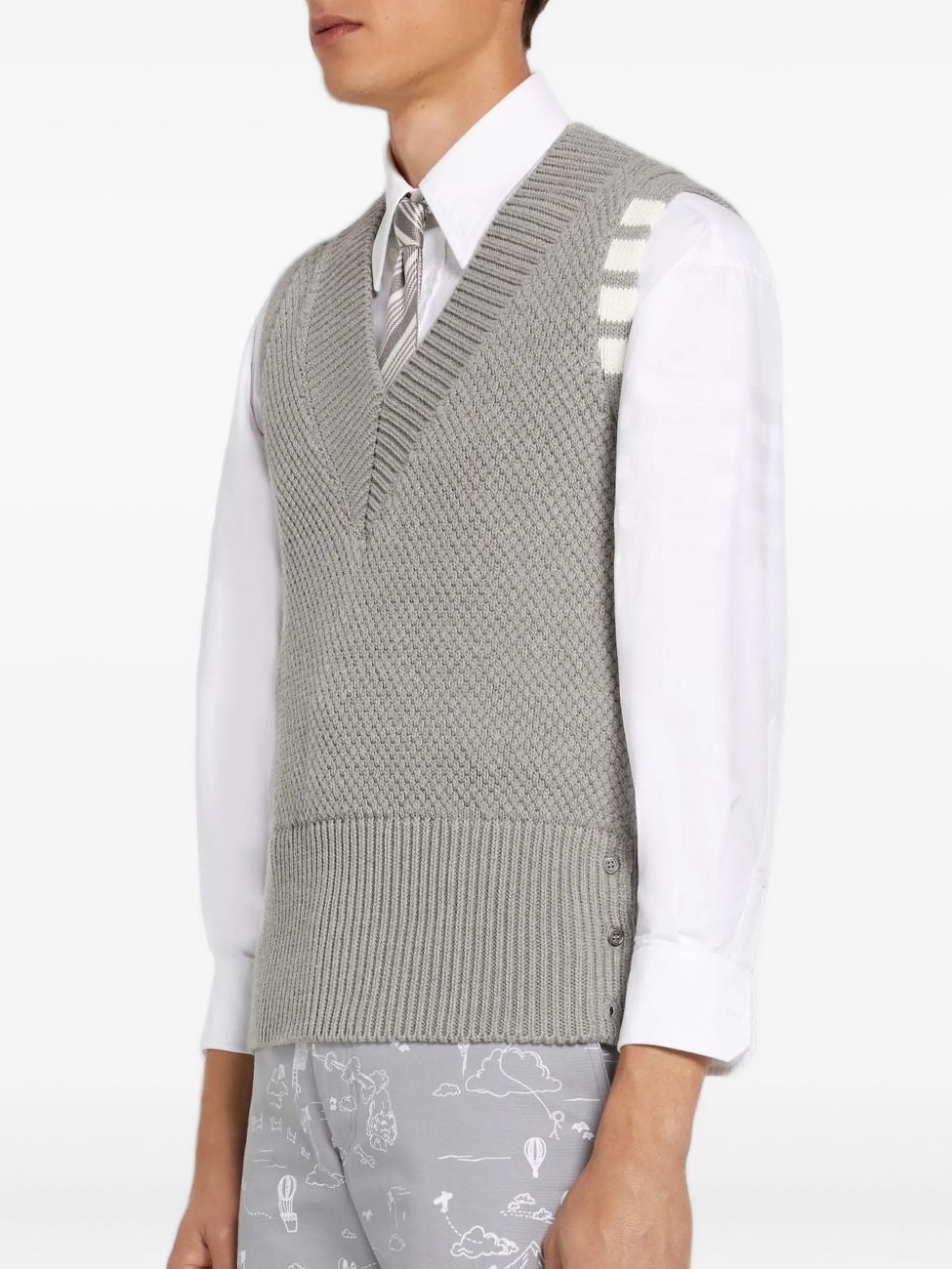 cotton-blend vest