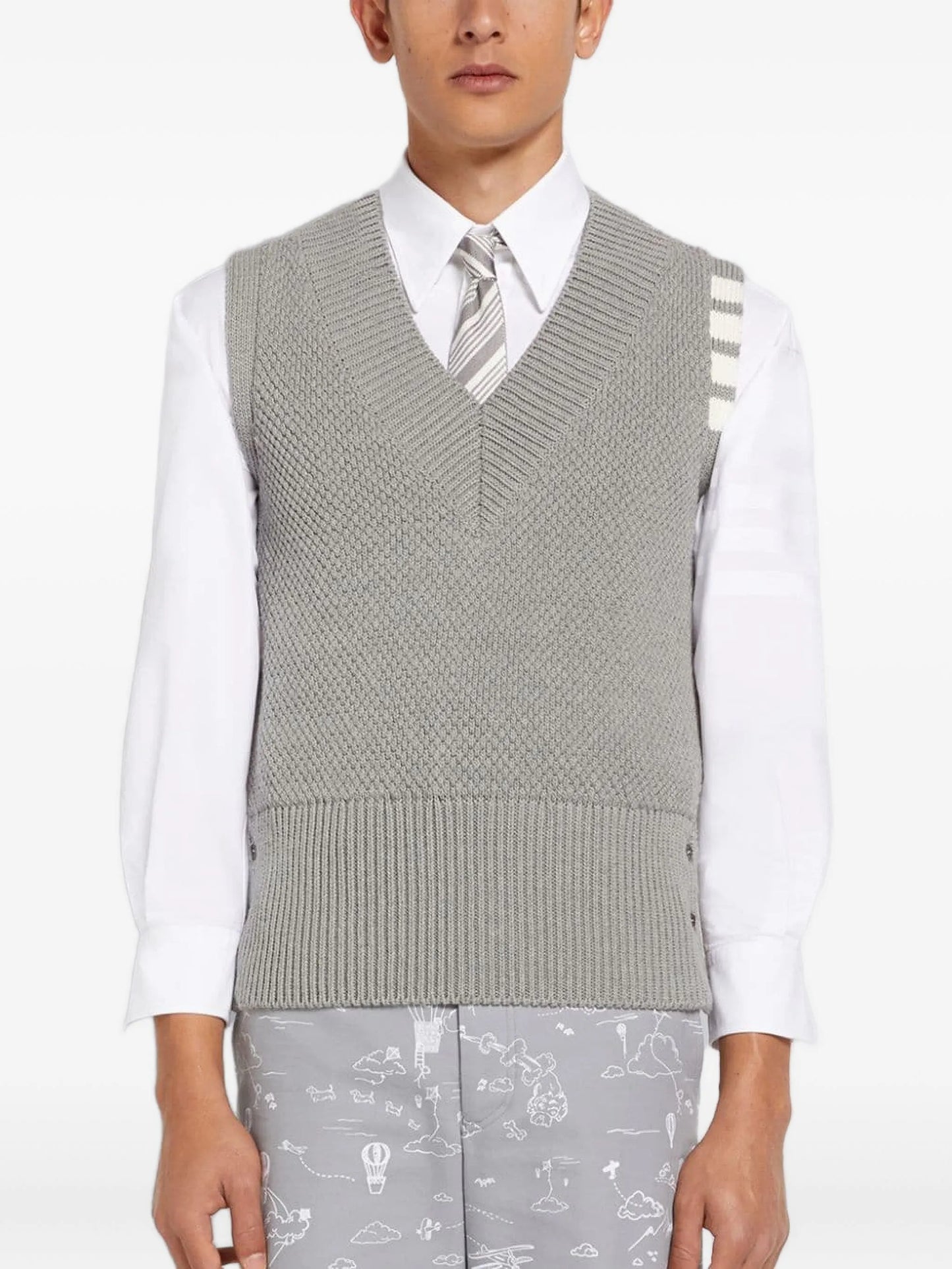cotton-blend vest