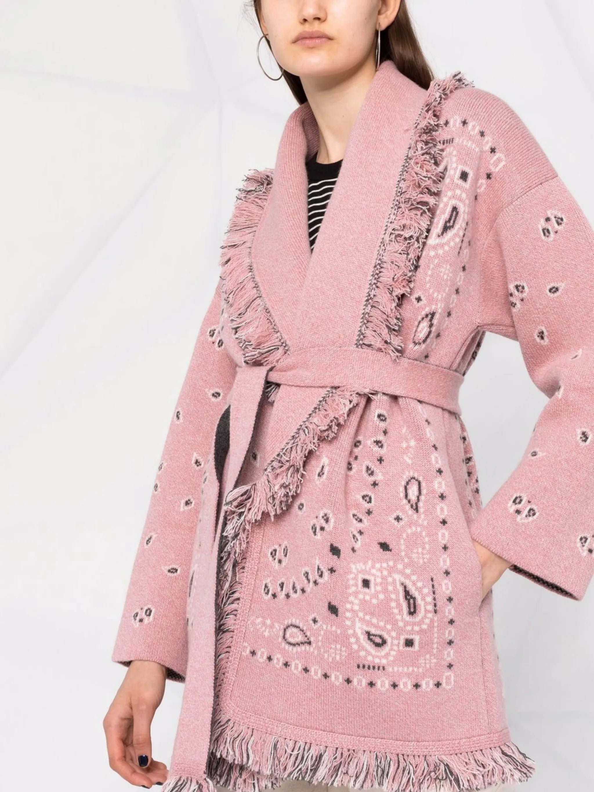 bandana-jacquard cardi-coat