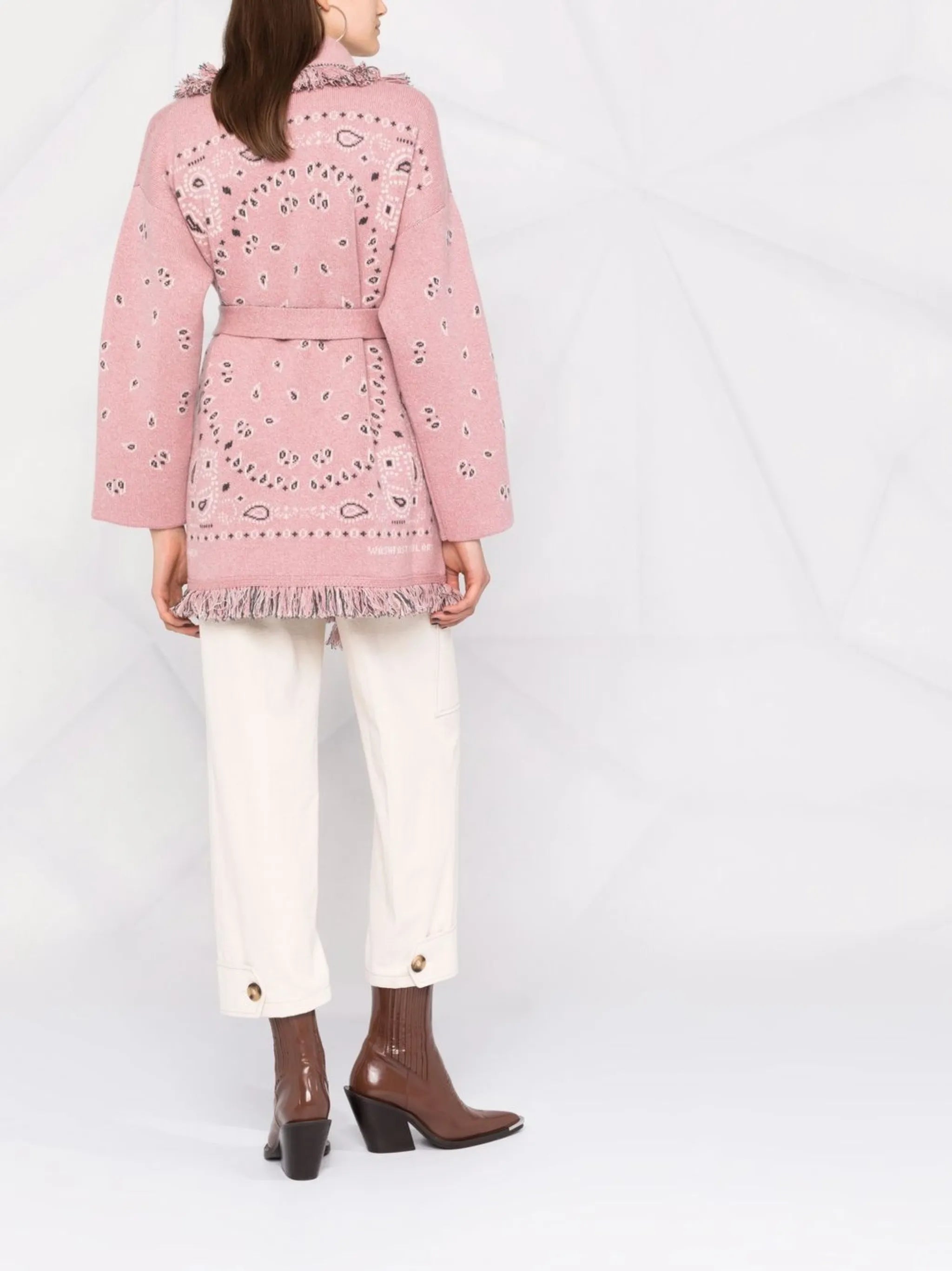 bandana-jacquard cardi-coat