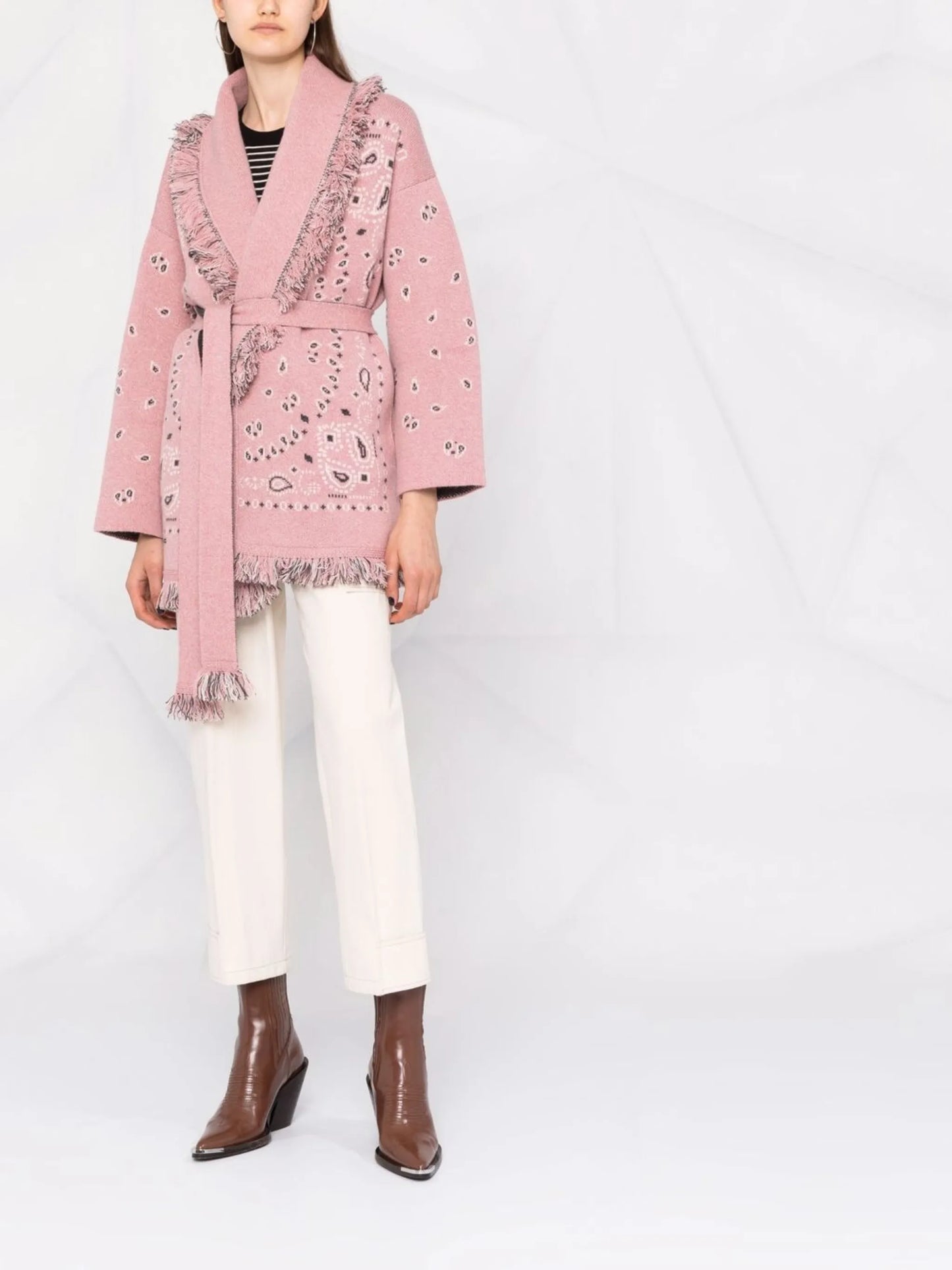 bandana-jacquard cardi-coat