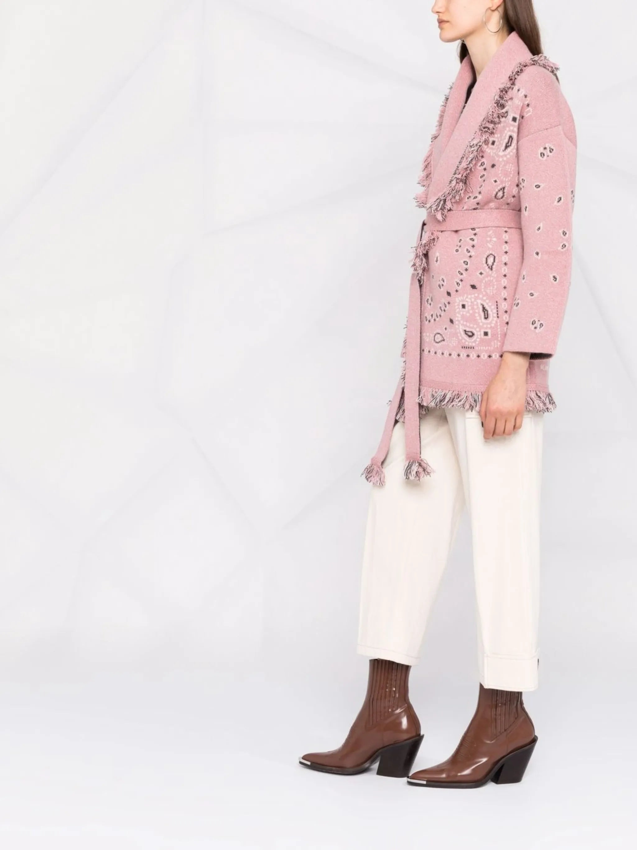 bandana-jacquard cardi-coat