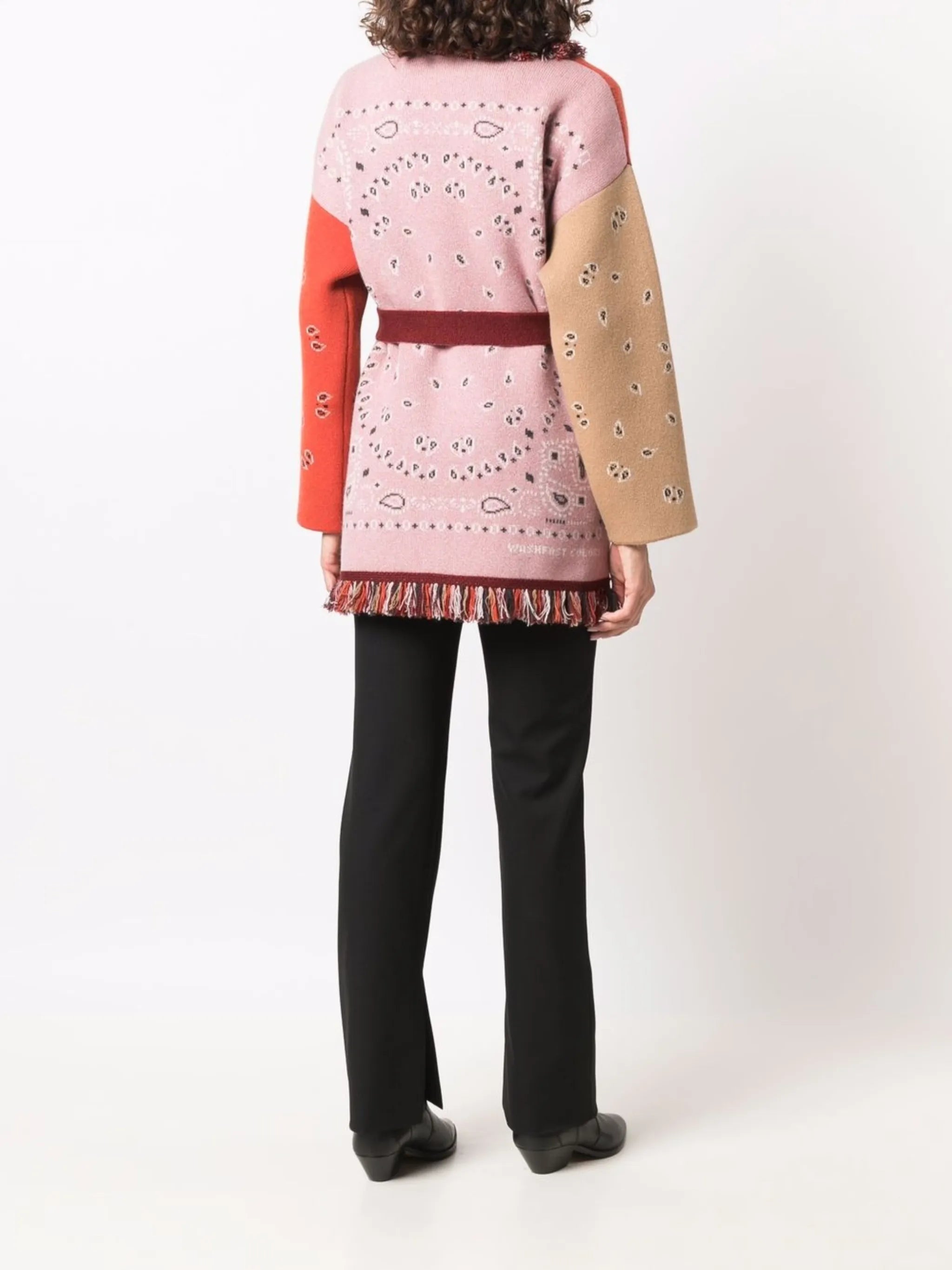paisley-print cardi-coat