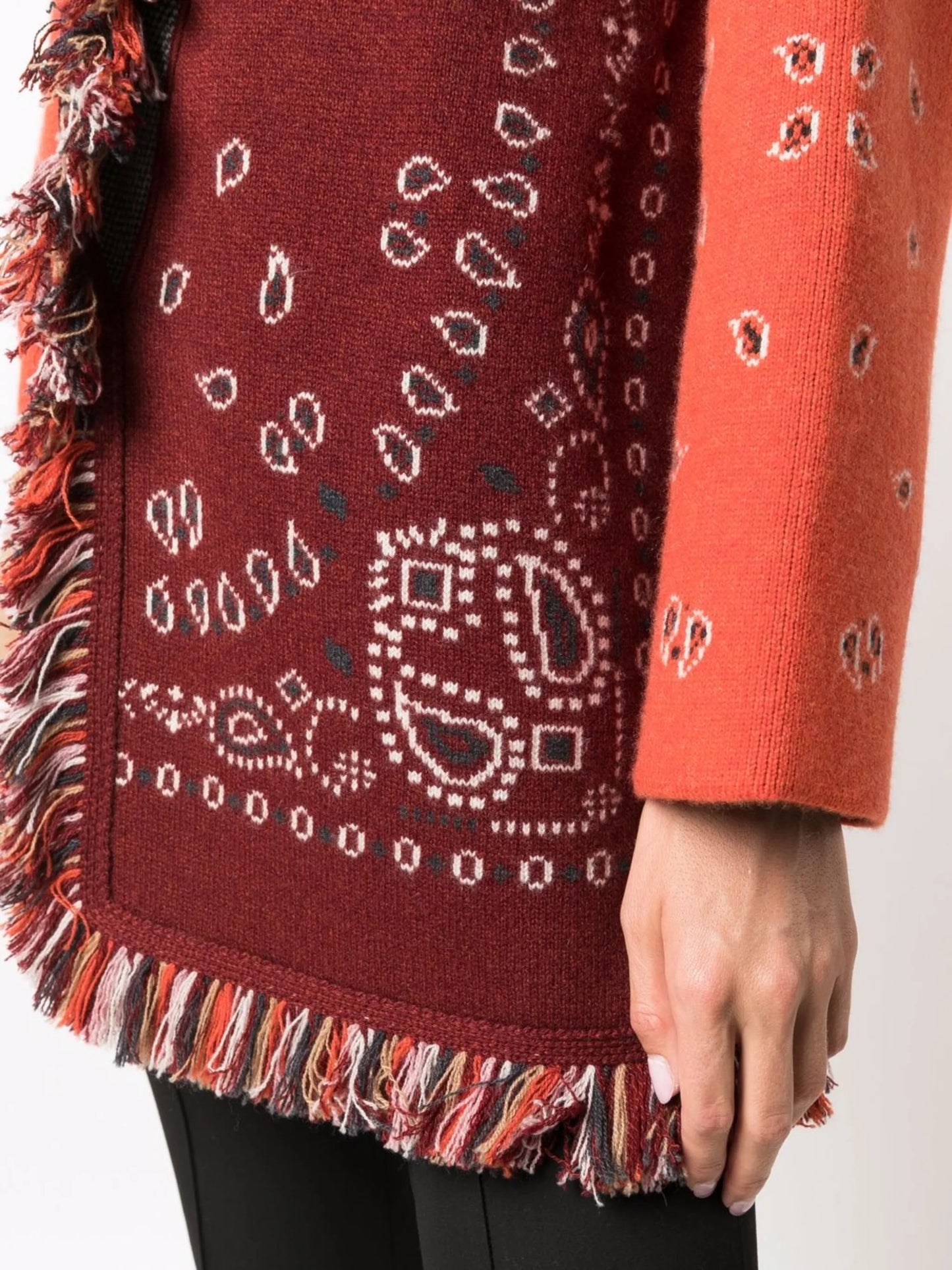paisley-print cardi-coat