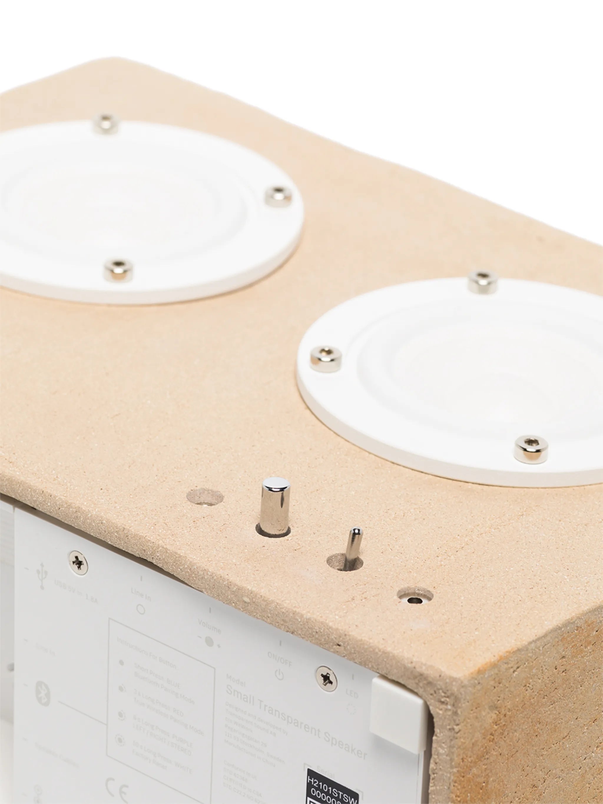 Neutral Small Stoneware Speaker