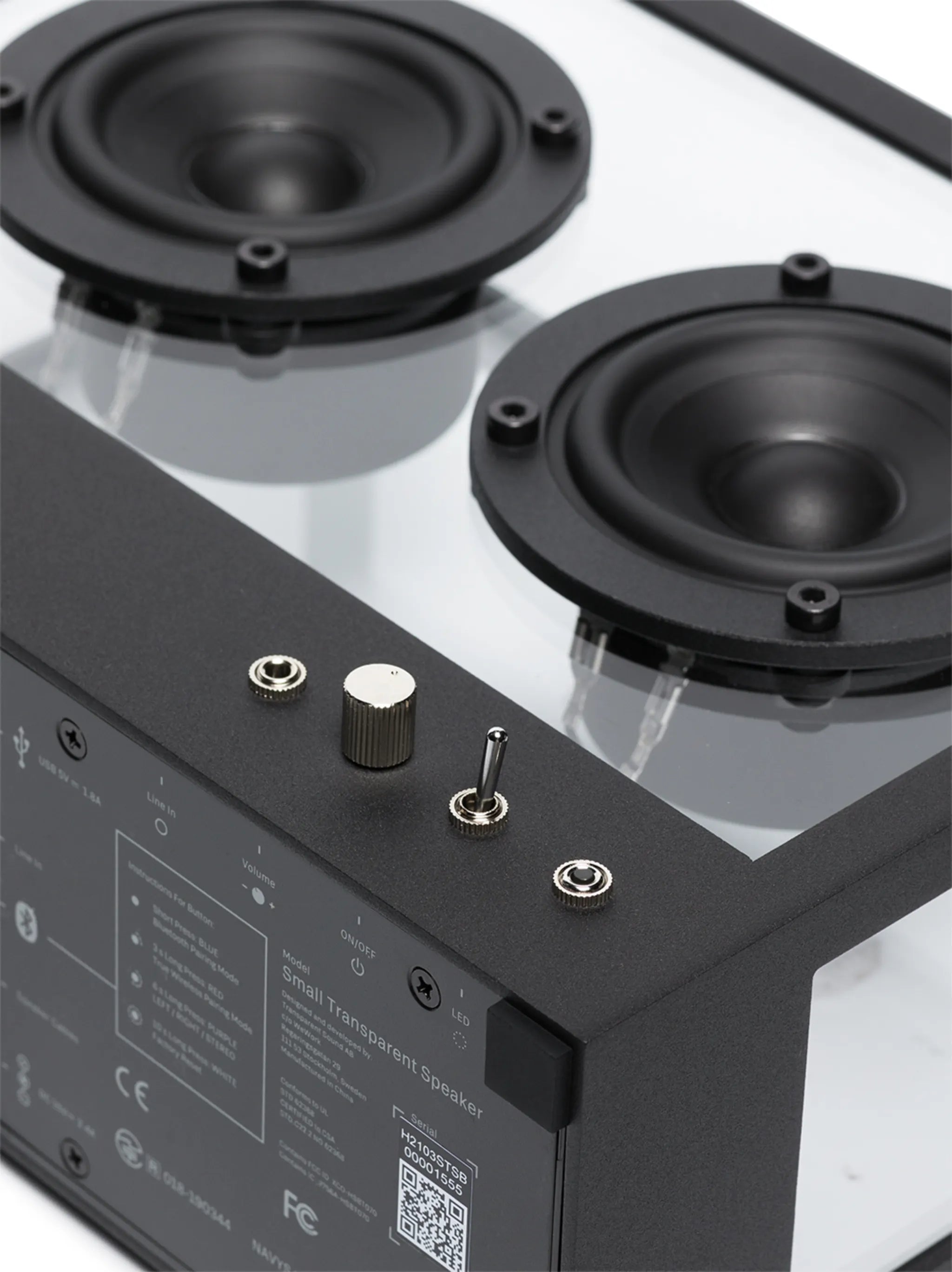 small transparent speaker