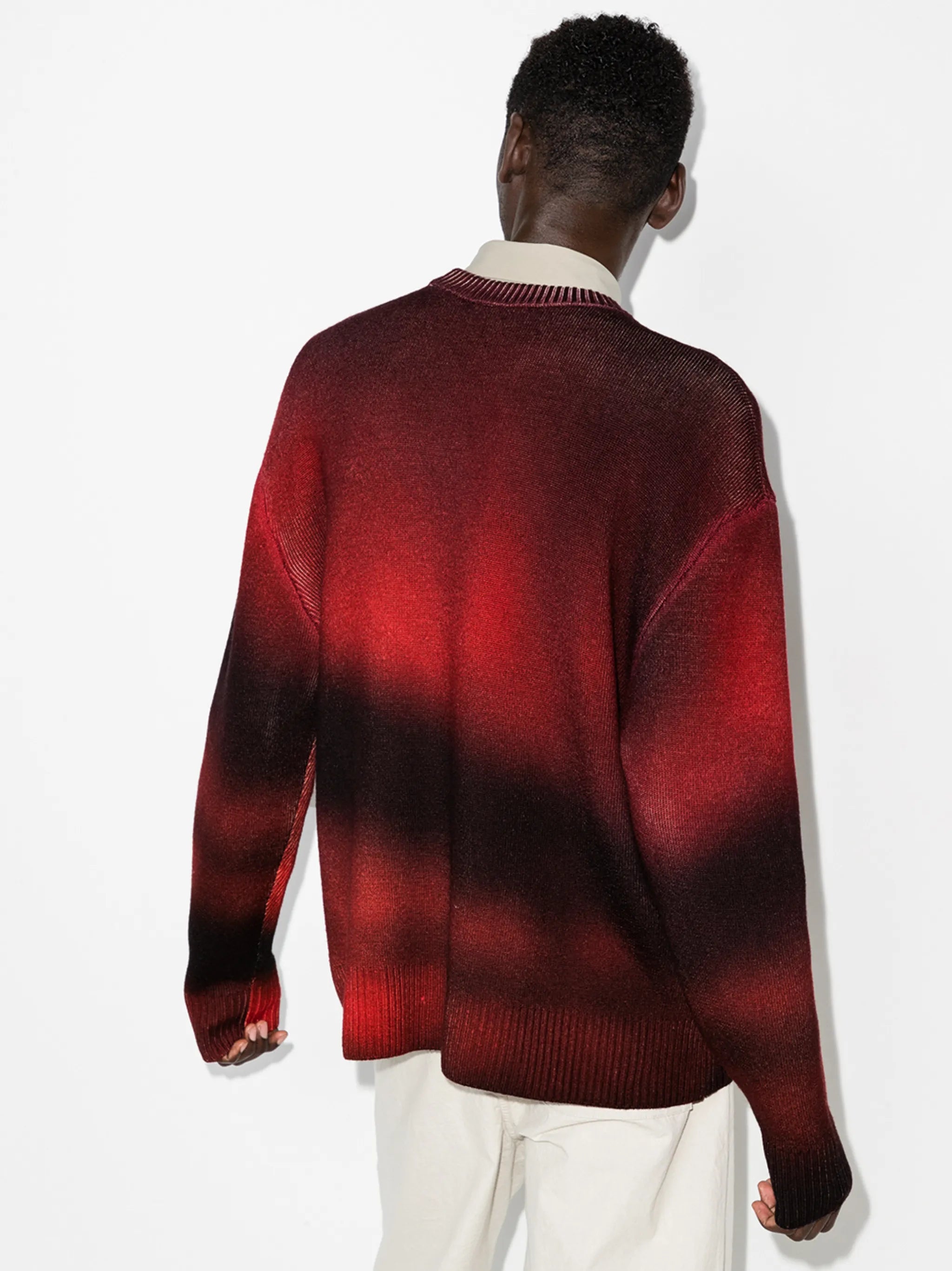 digital print wool jumper