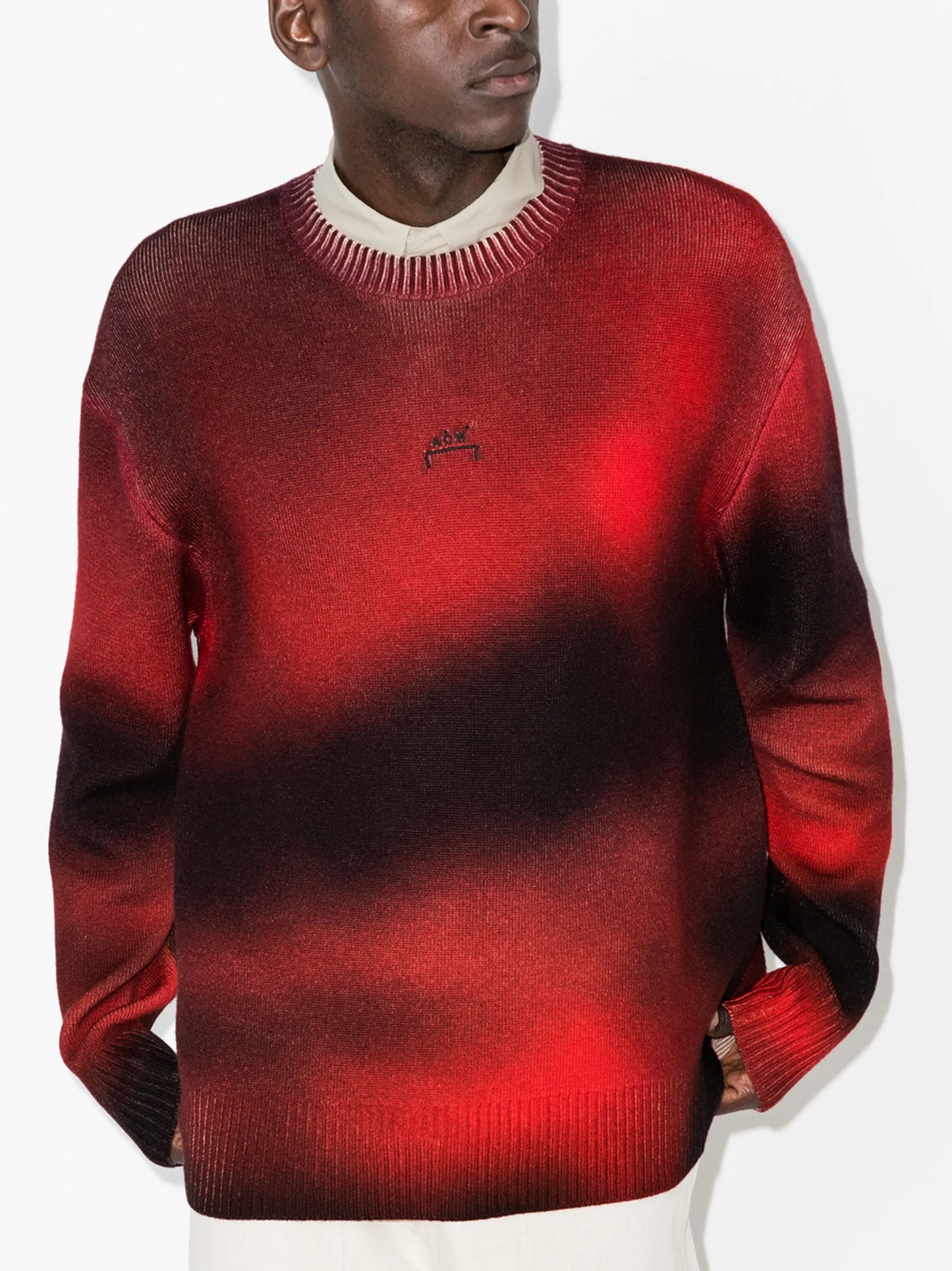 digital print wool jumper