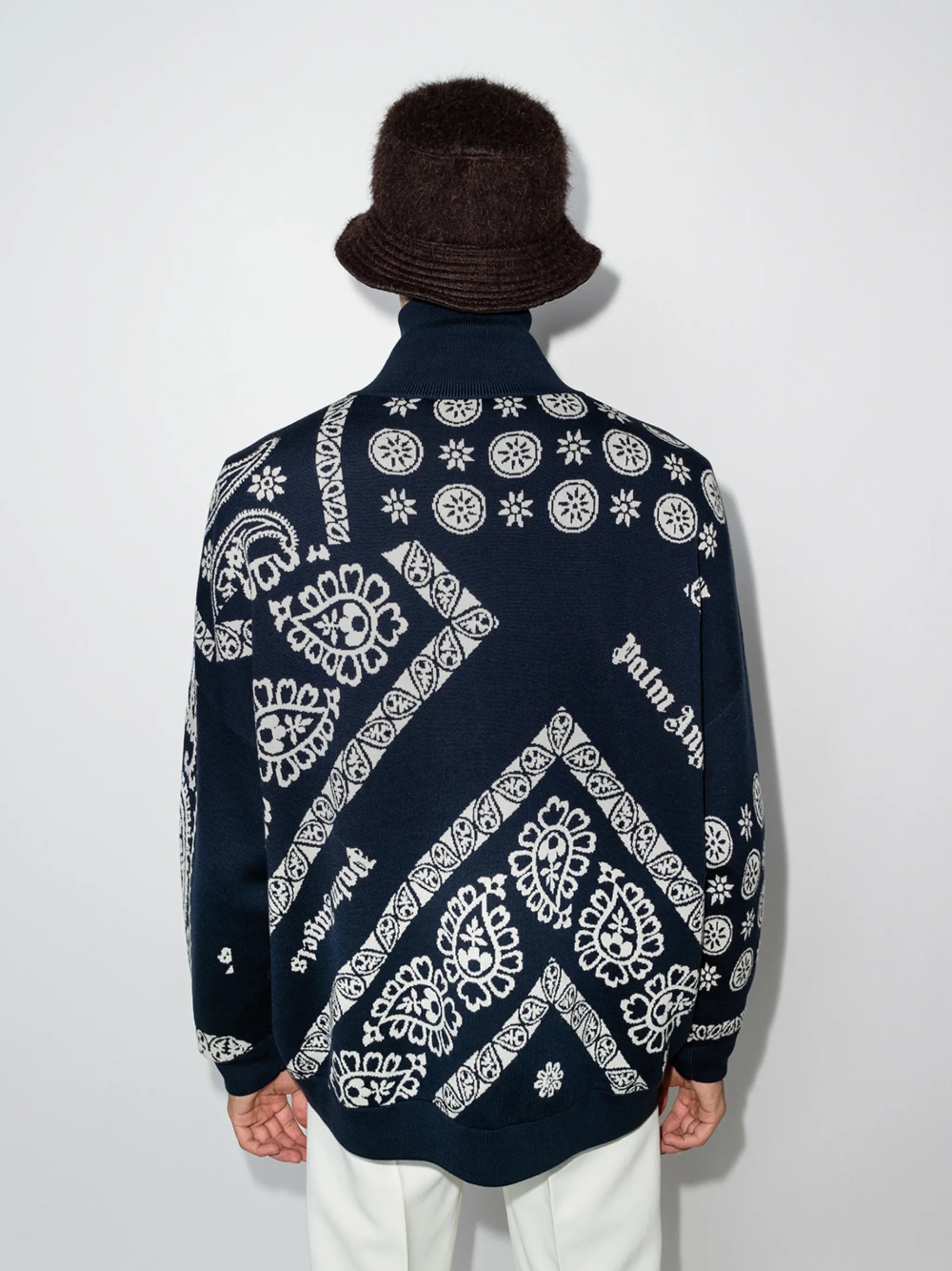 paisley-intarsia jumper