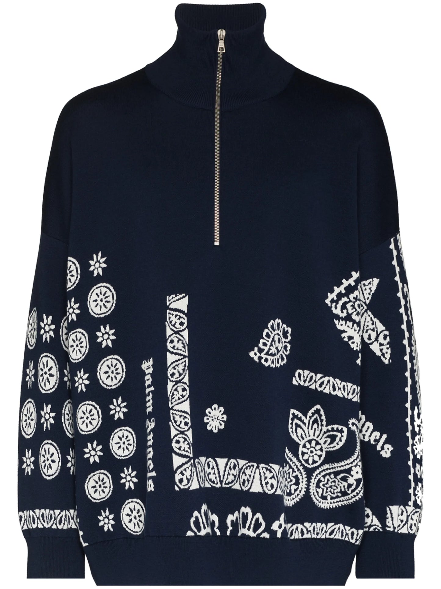 paisley-intarsia jumper
