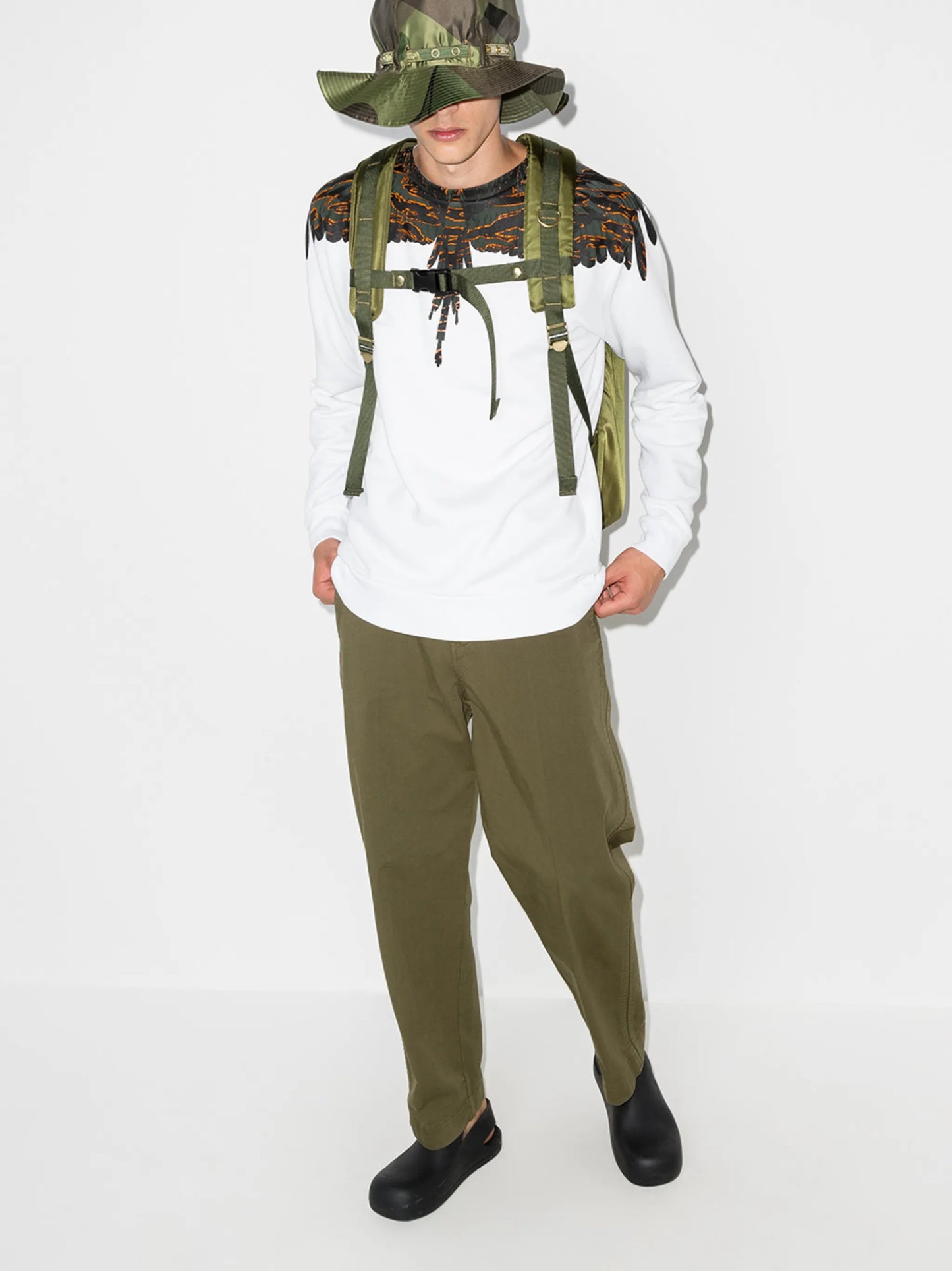 Camou Wings crew-neck sweatshirt