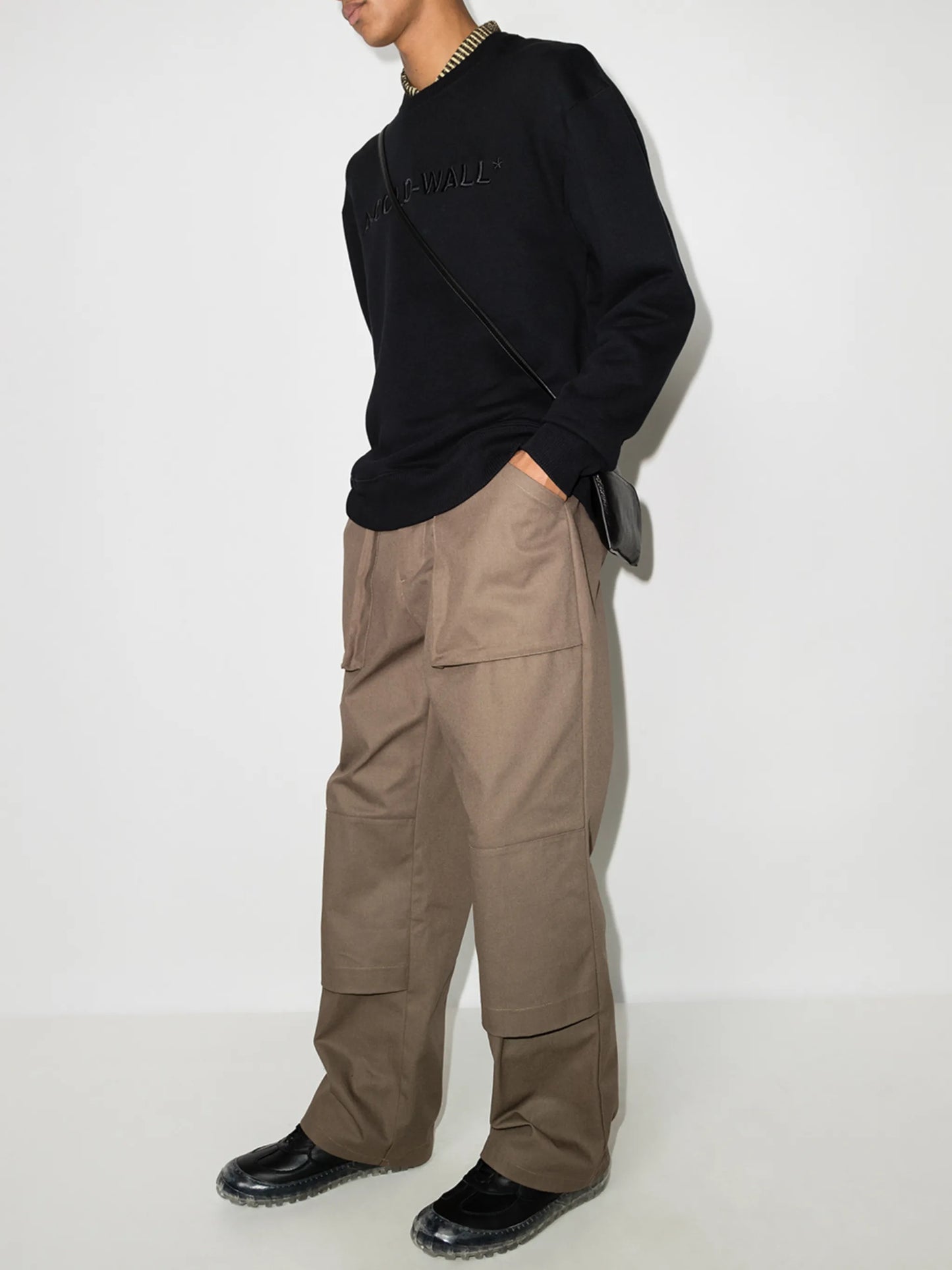 logo-embroidered cotton jumper