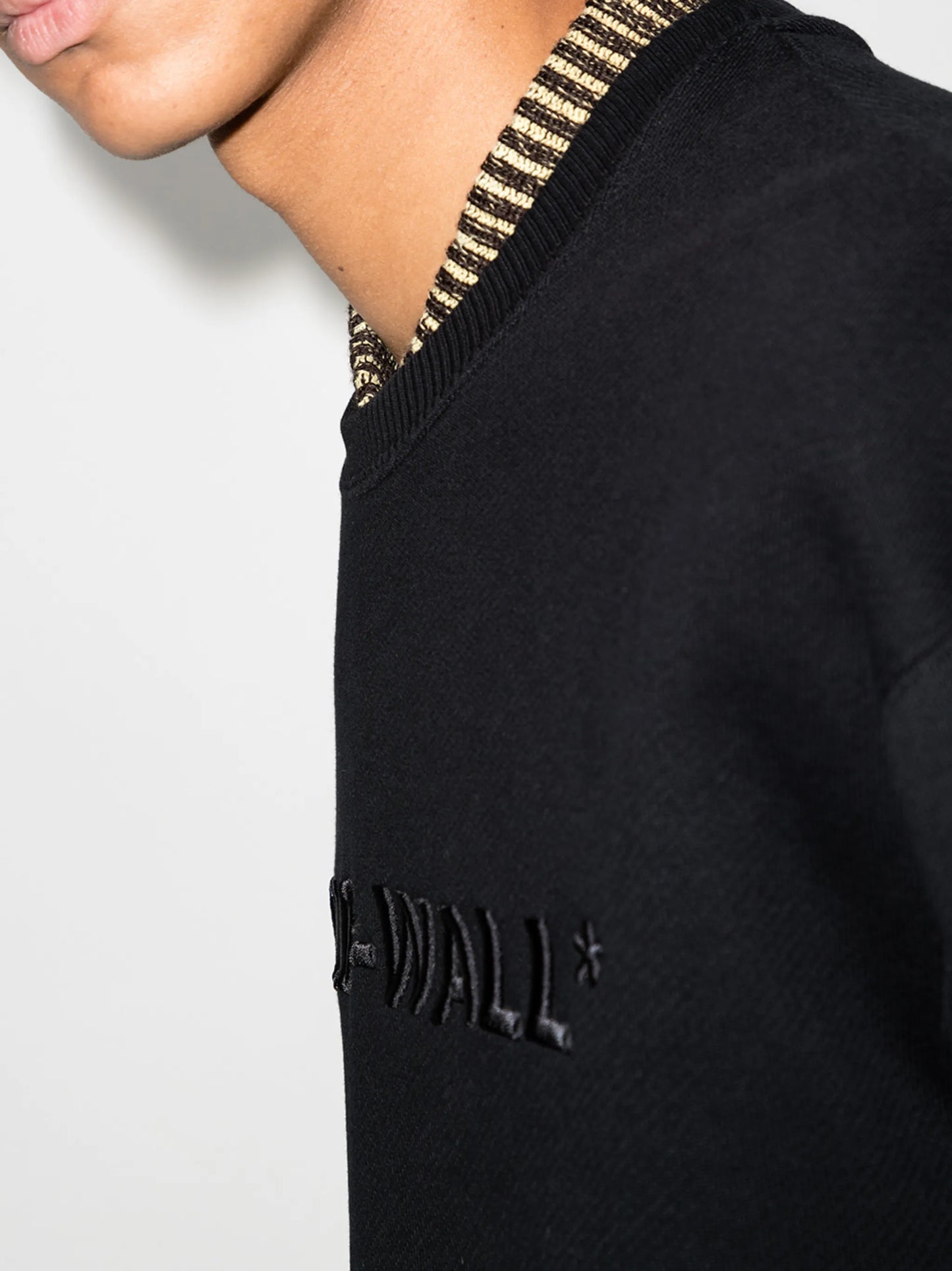 logo-embroidered cotton jumper