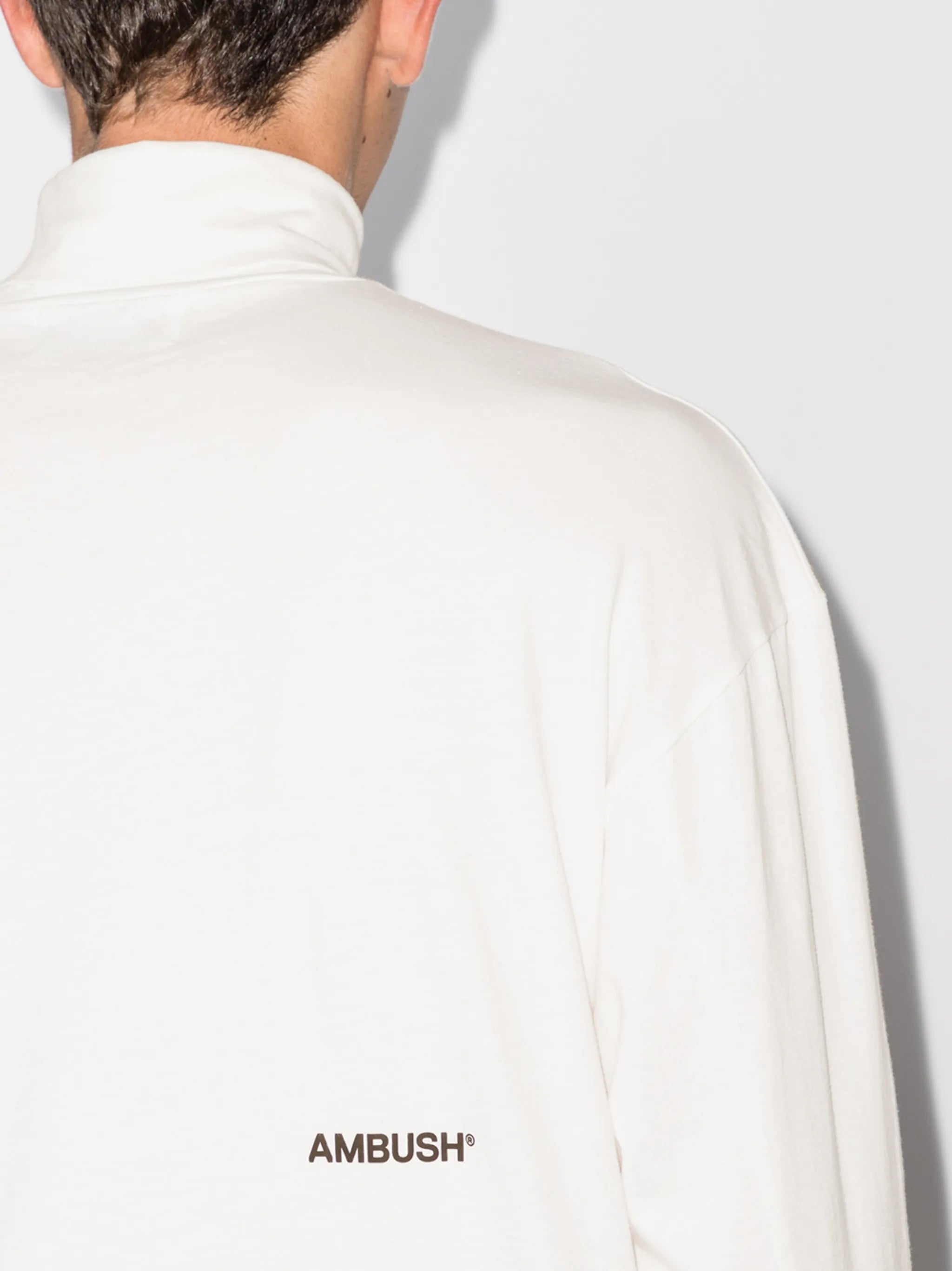high neck long sleeve T-shirt