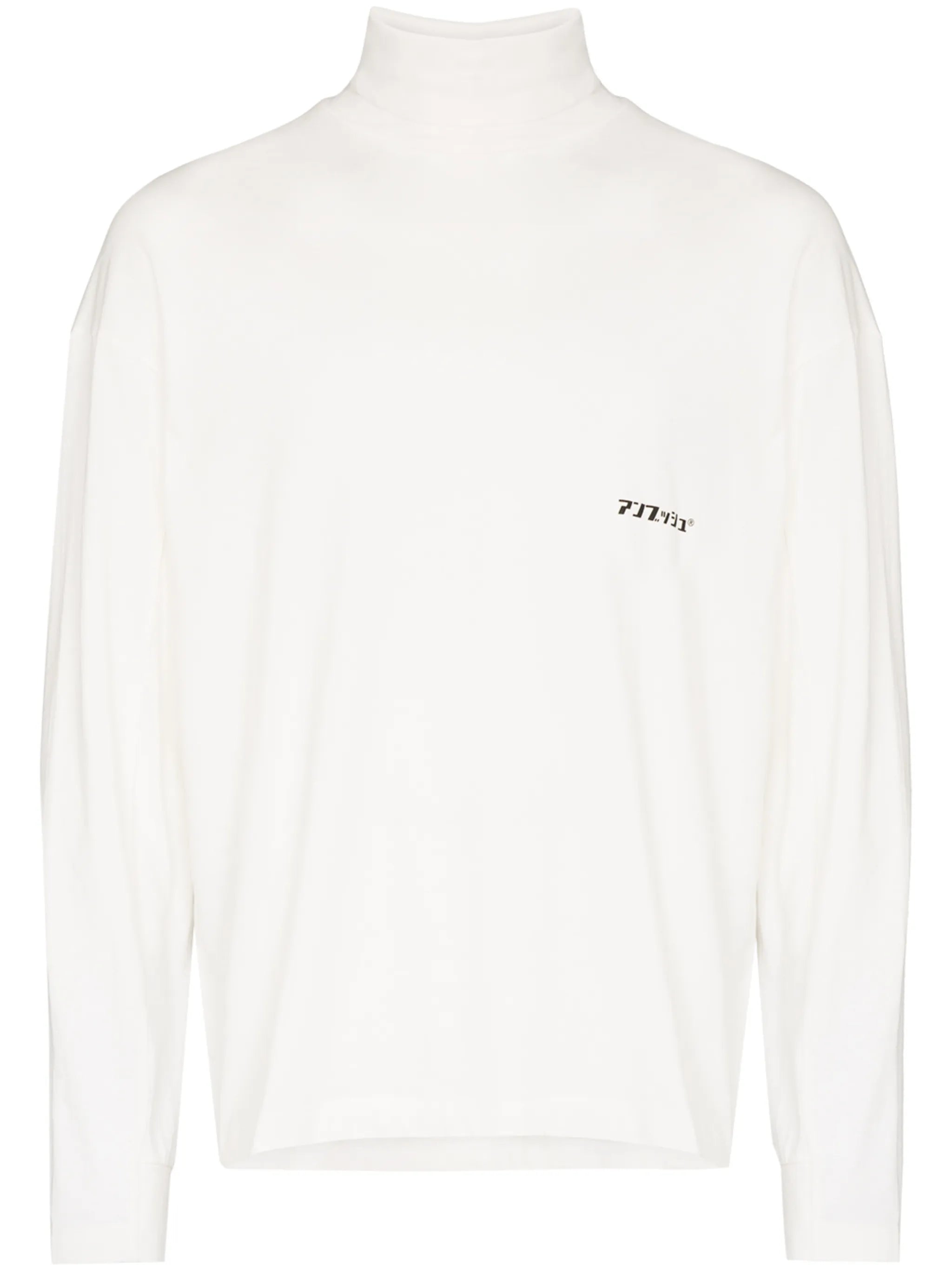 high neck long sleeve T-shirt
