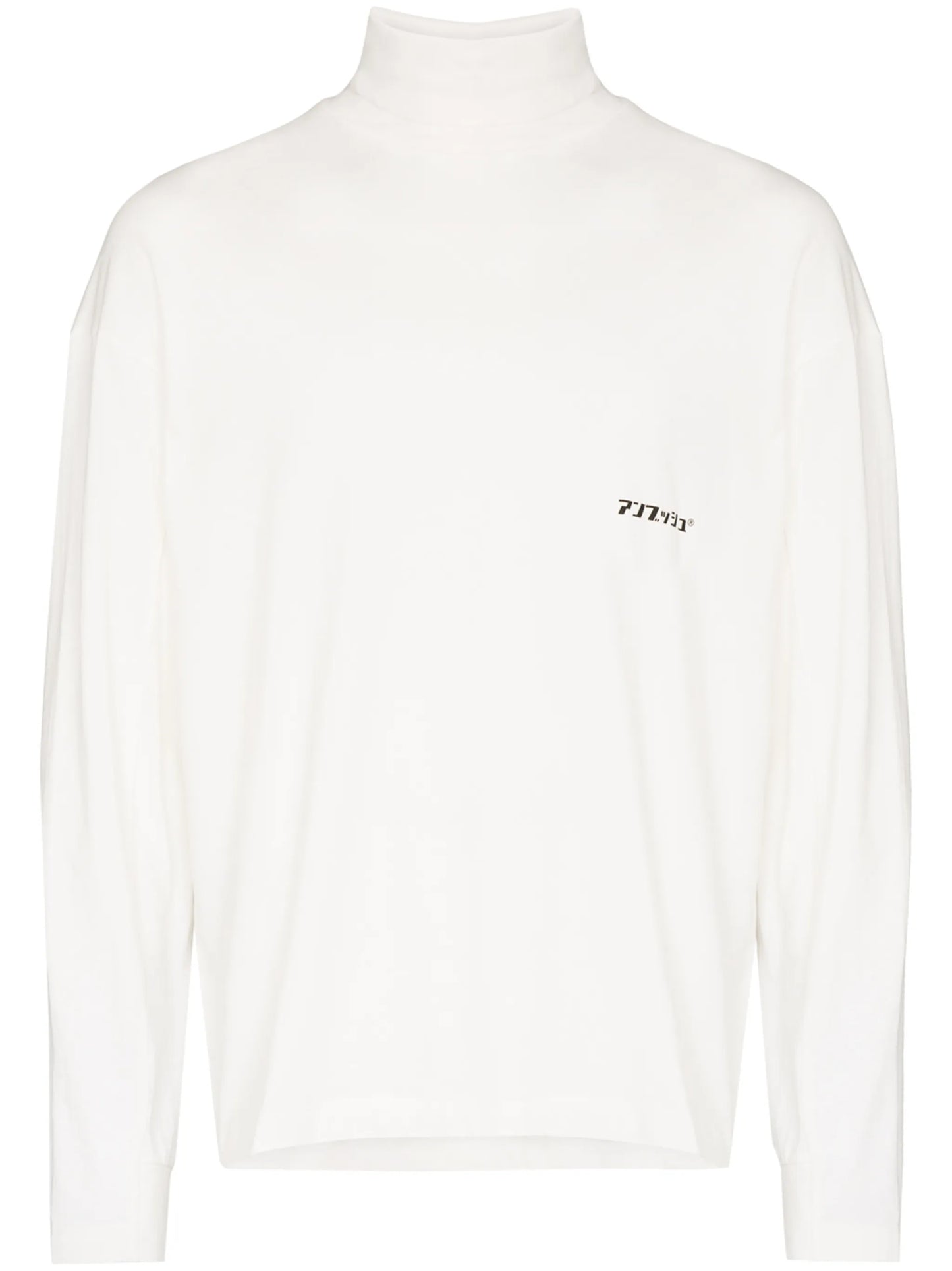 high neck long sleeve T-shirt