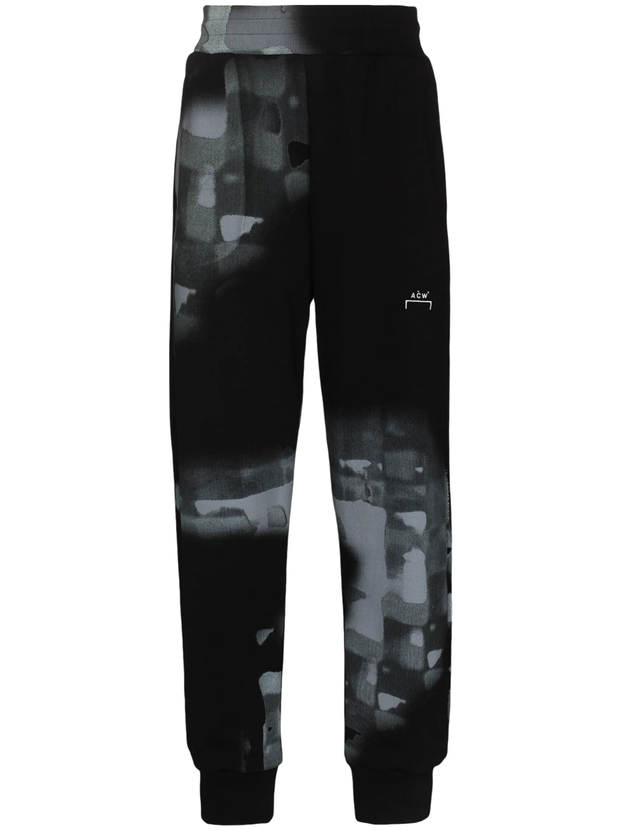 brushstroke-print track pants