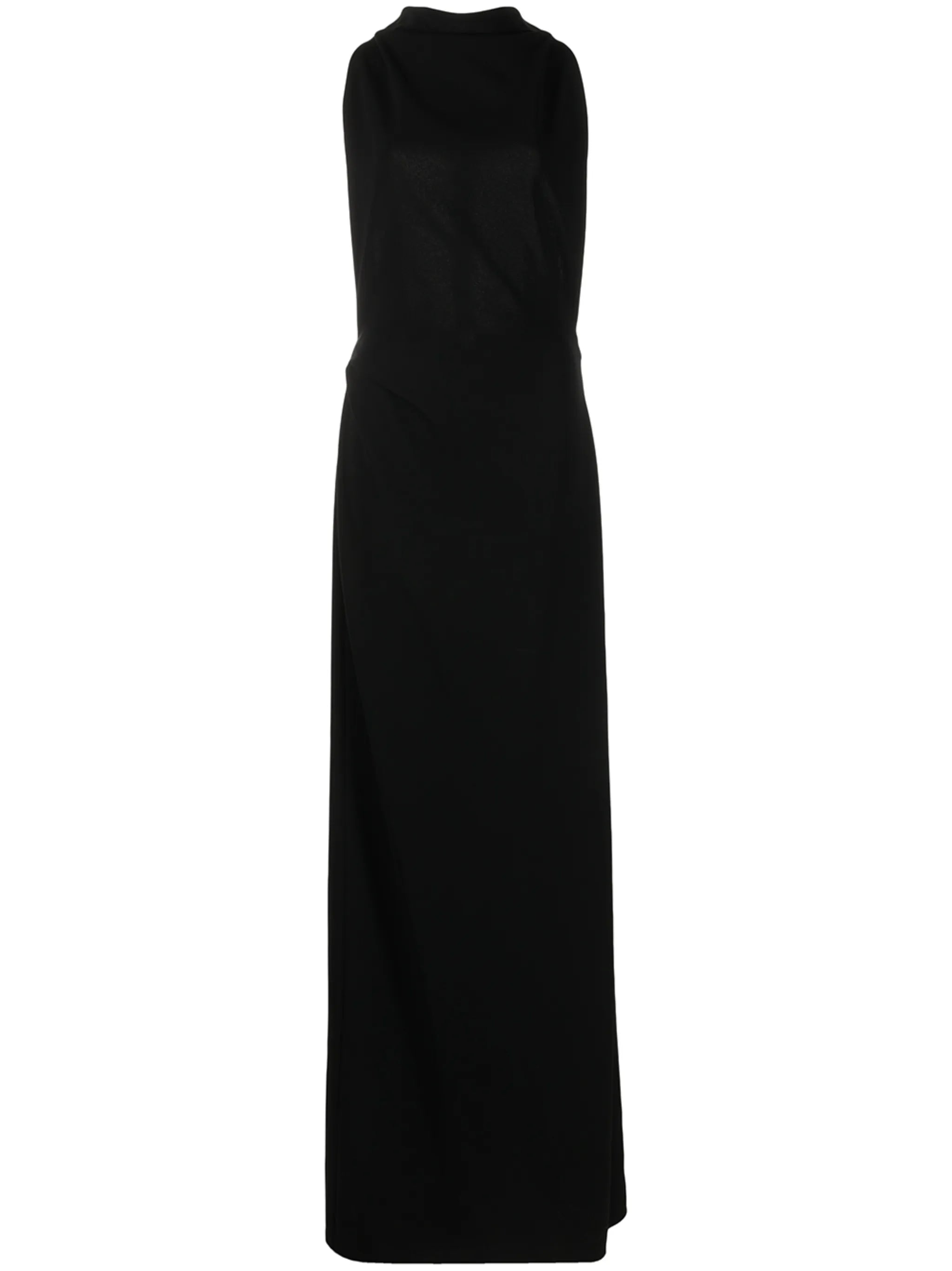 matte crepe backless dress