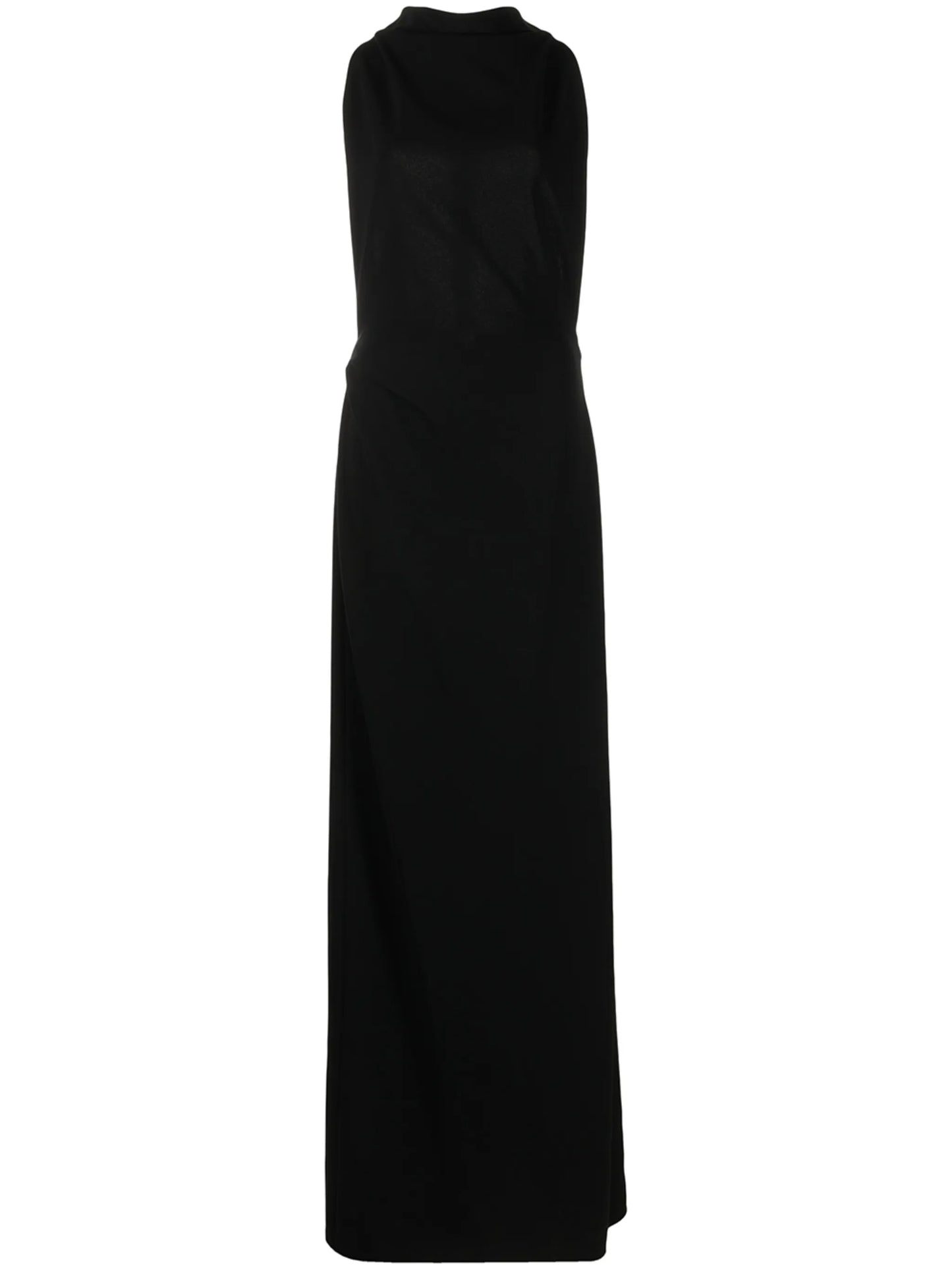 matte crepe backless dress
