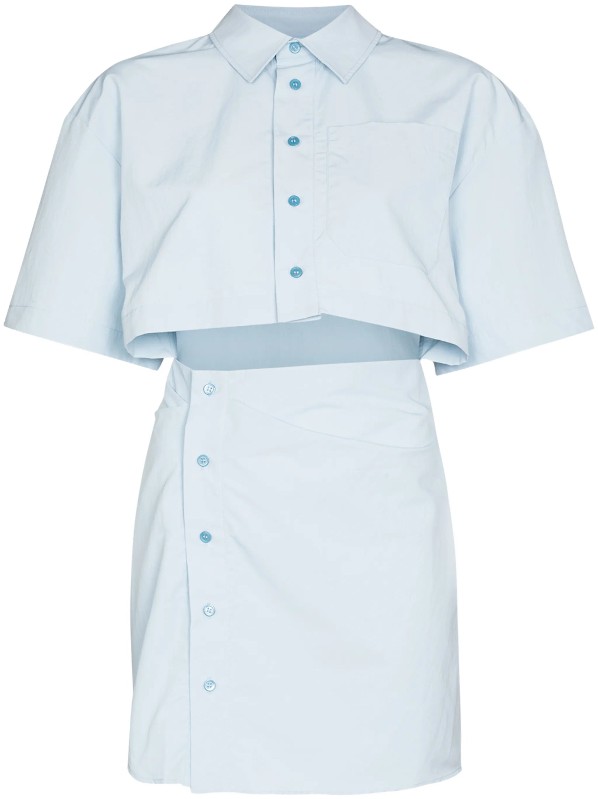 cut-out detail short-sleeve dress