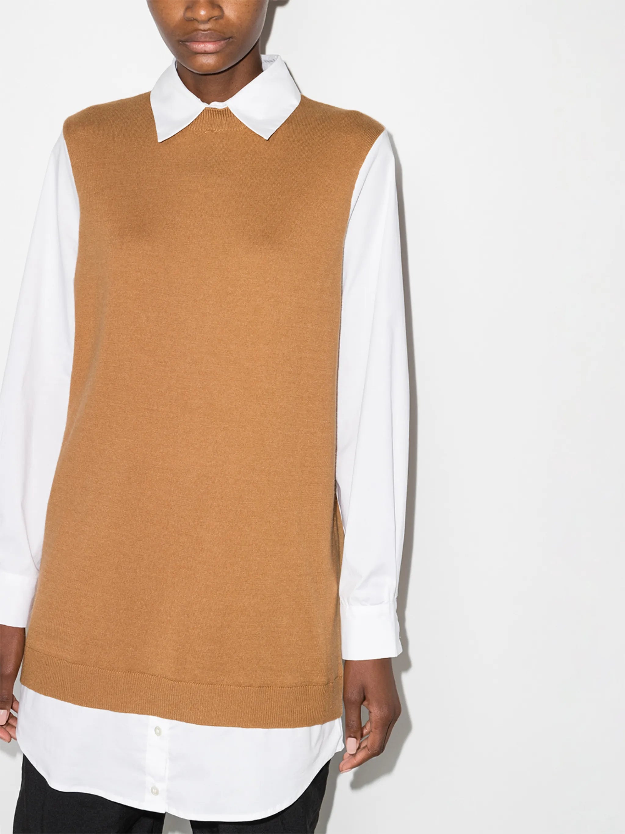 Fern layered shirt dress