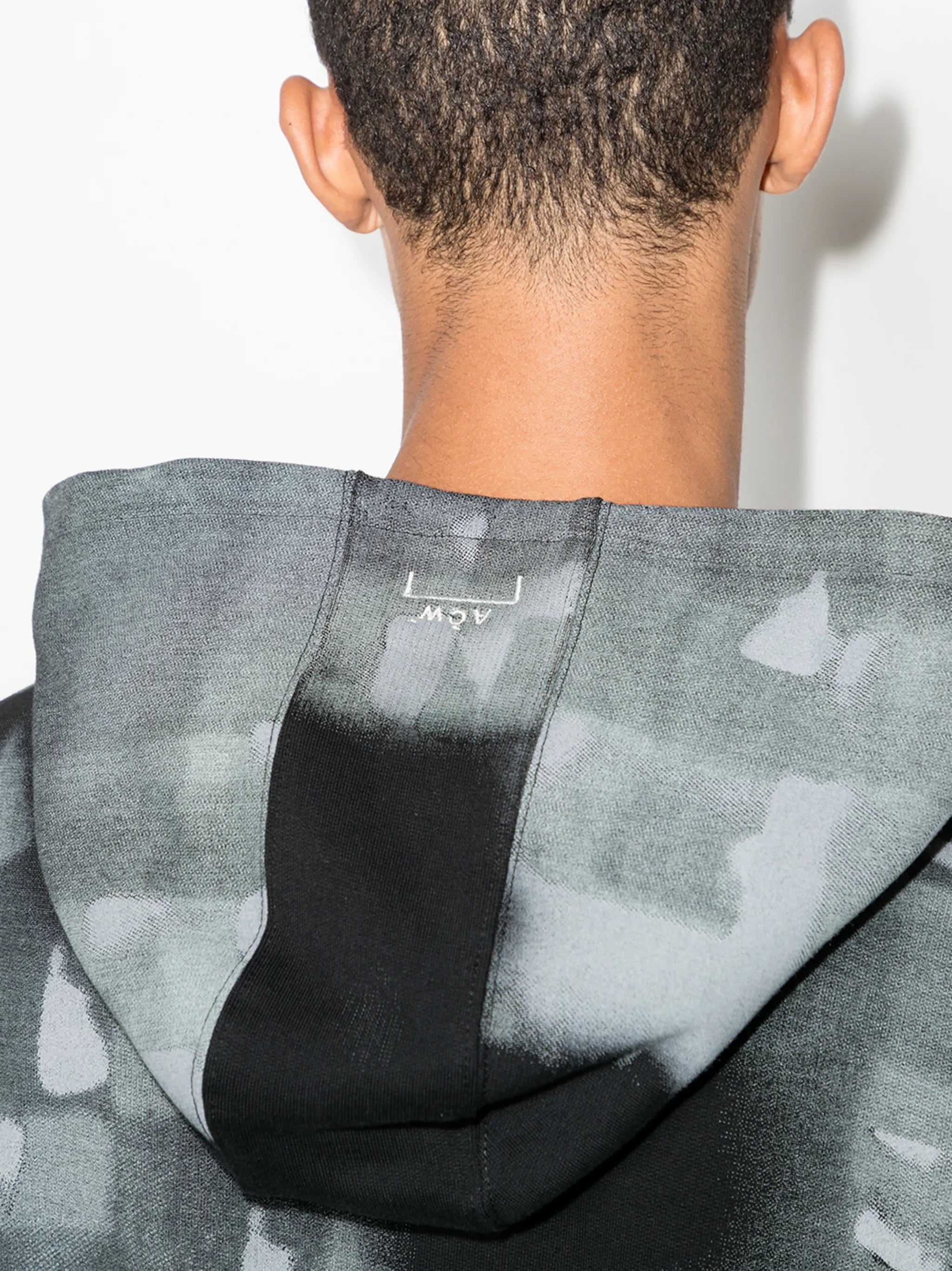 brushstroke print hooded sweatshirt