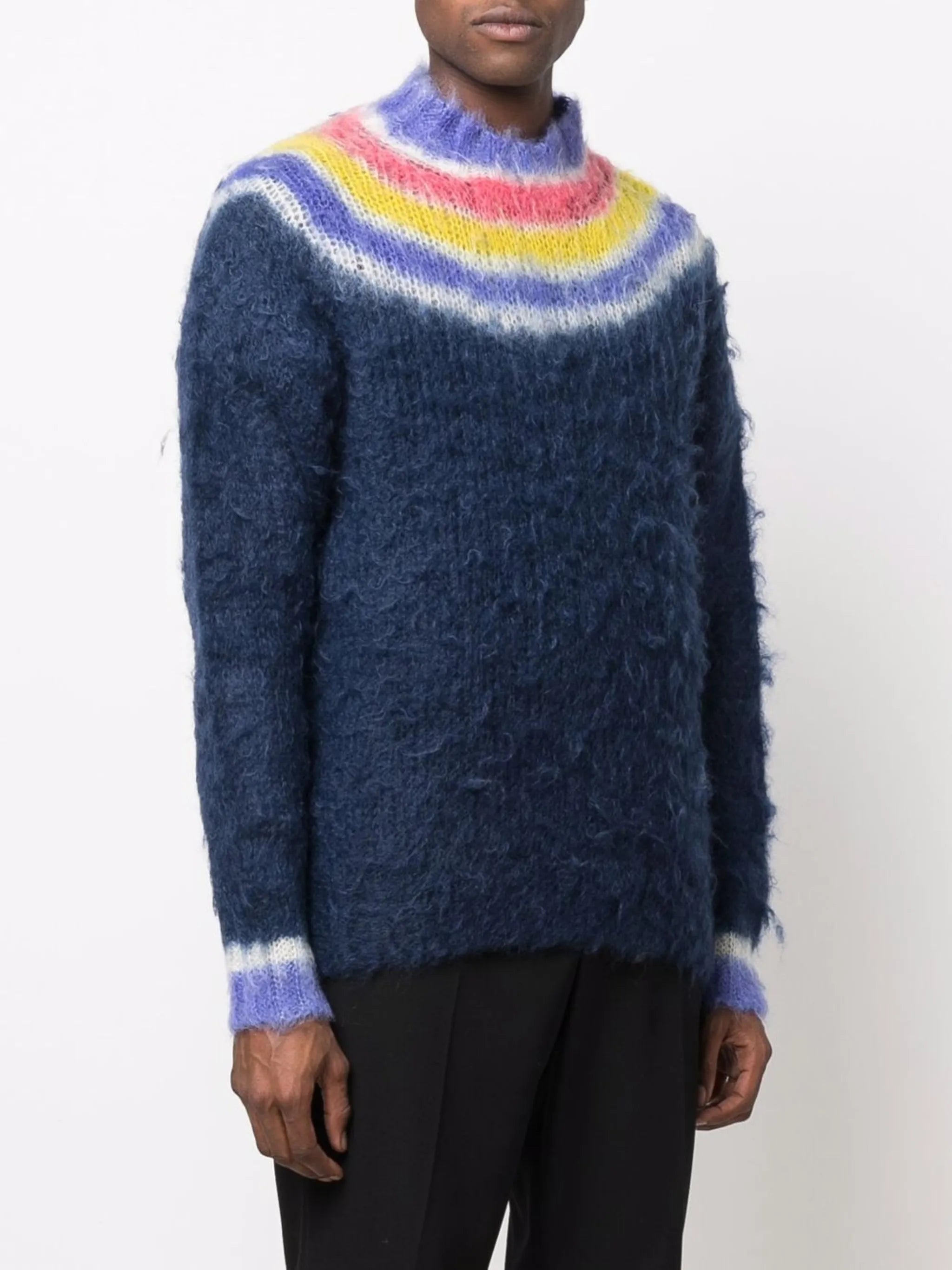 striped crew neck jumper