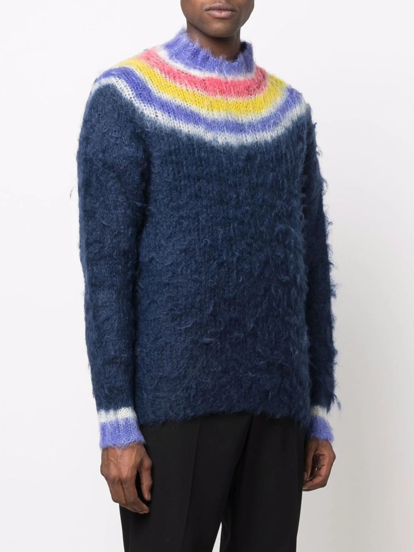 striped crew neck jumper