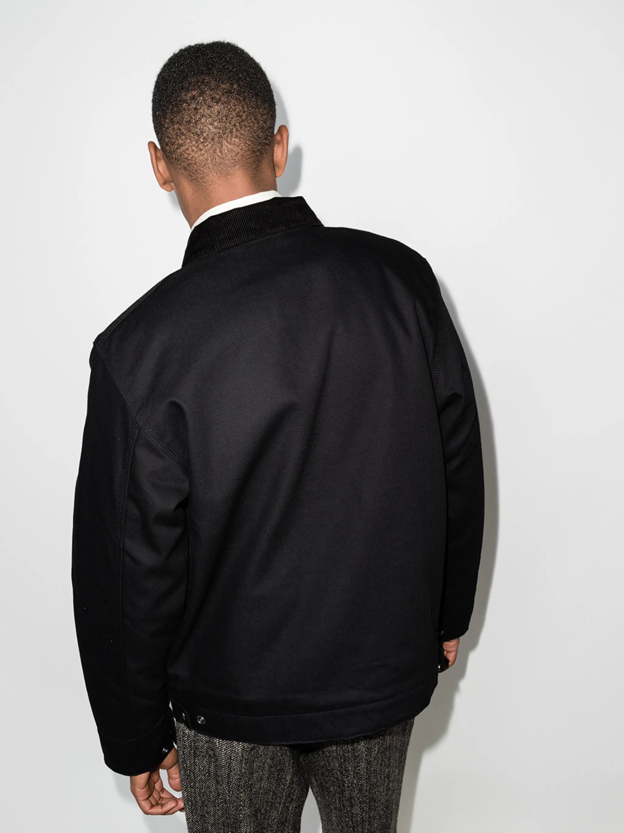 Detroit logo-patch zip-up jacket