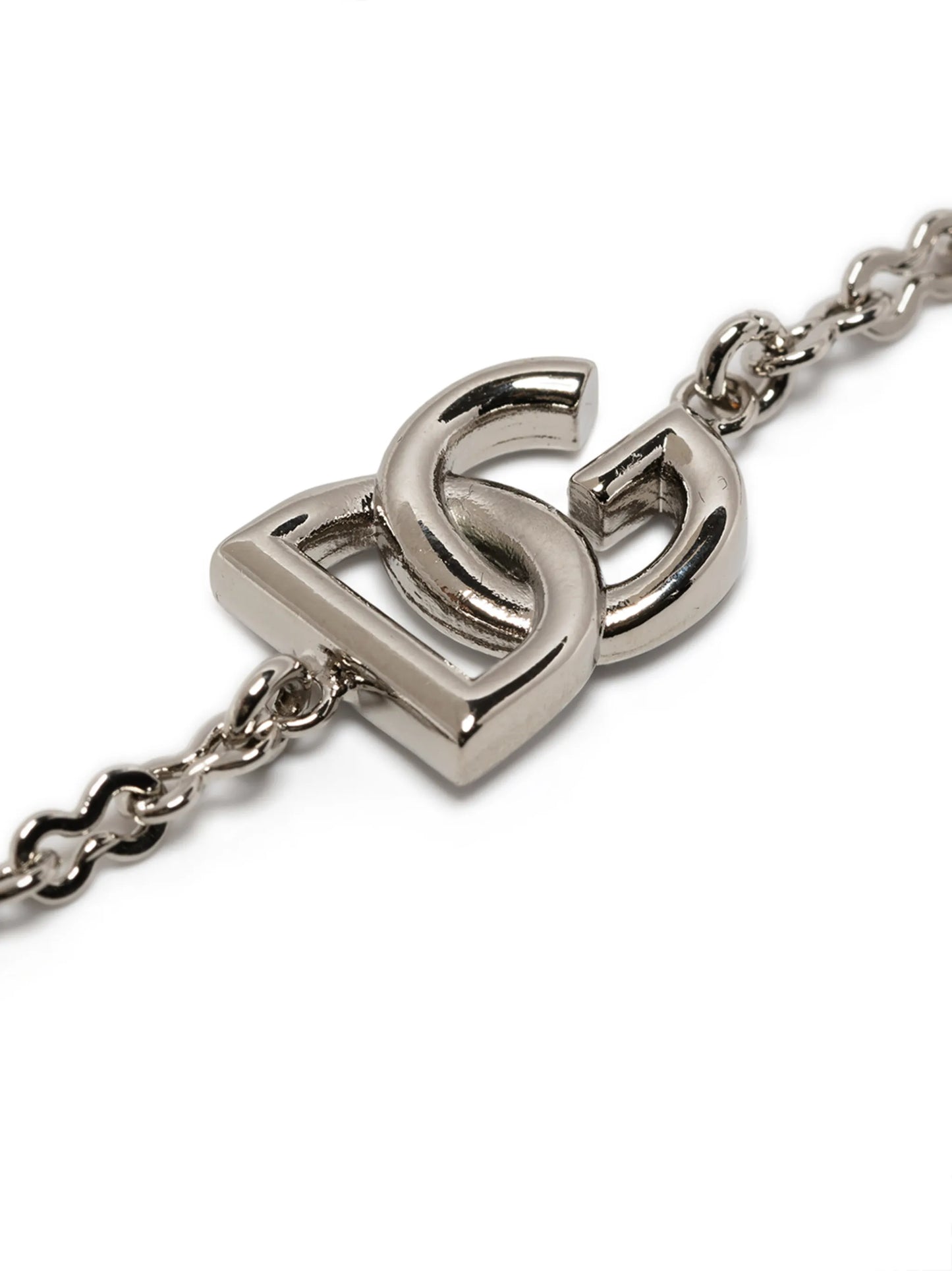 logo-plaque chain-link bracelet