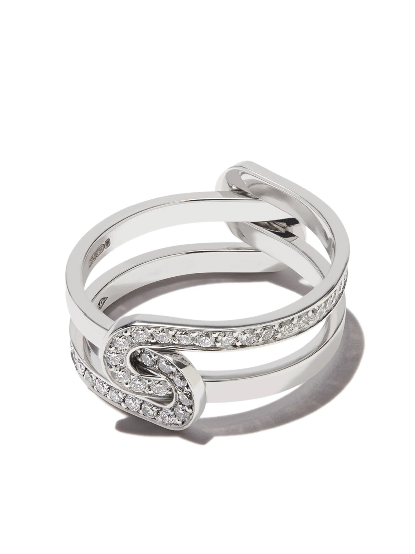 18kt white gold Étreintes diamond ring