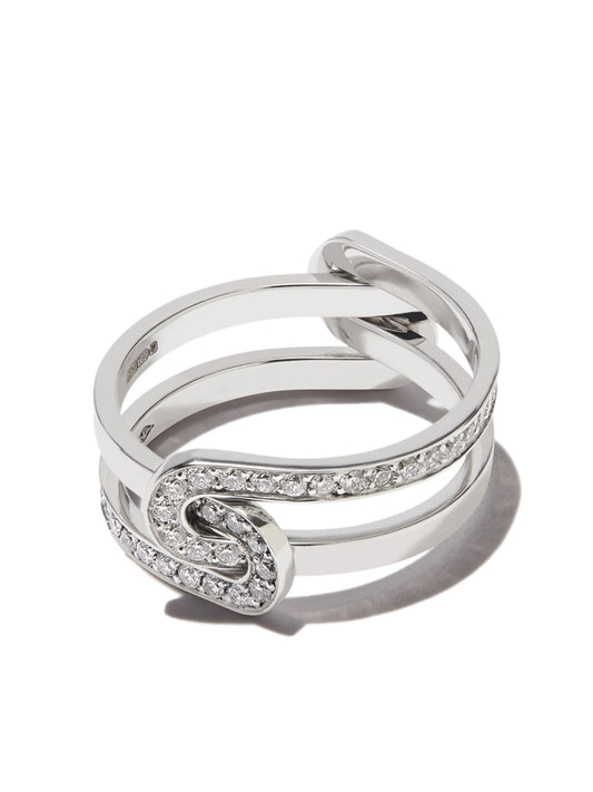18kt white gold Étreintes diamond ring
