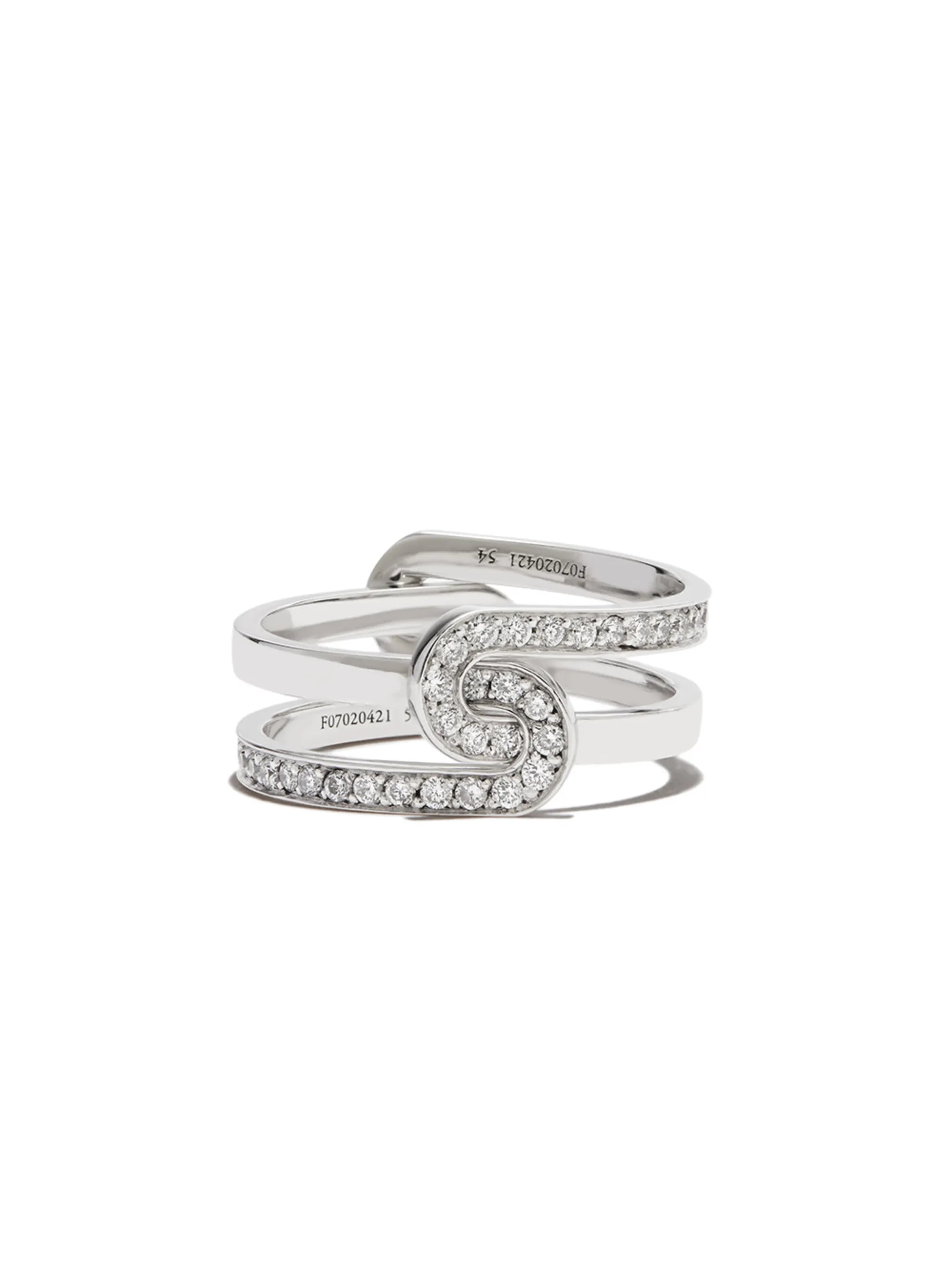 18kt white gold Étreintes diamond ring