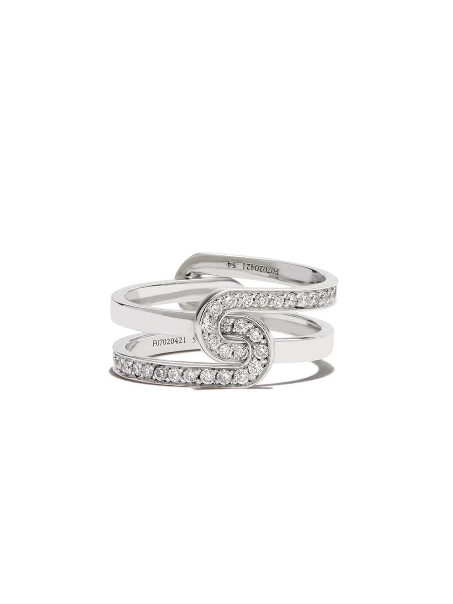 18kt white gold Étreintes diamond ring