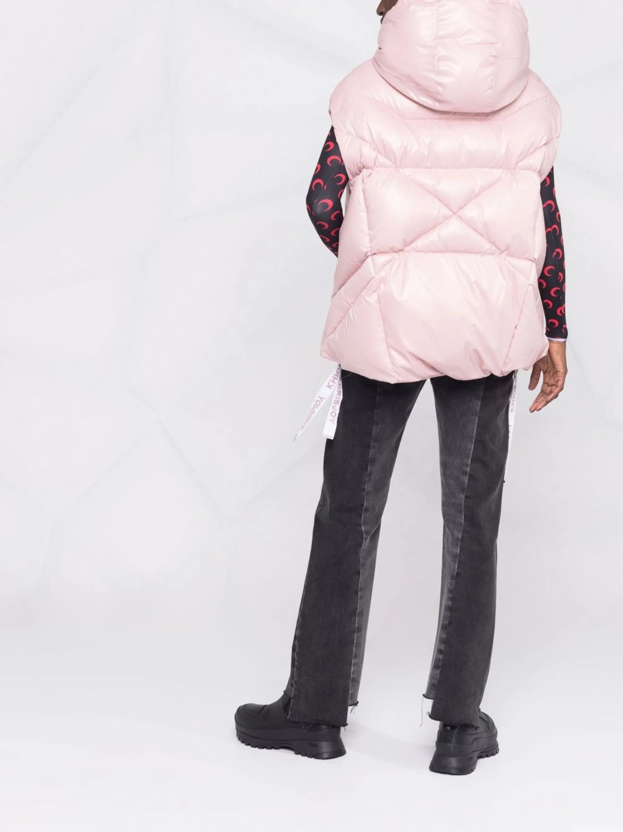 hooded padded gilet