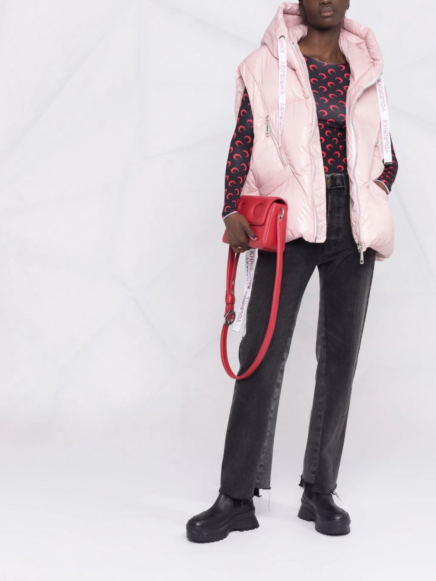 hooded padded gilet