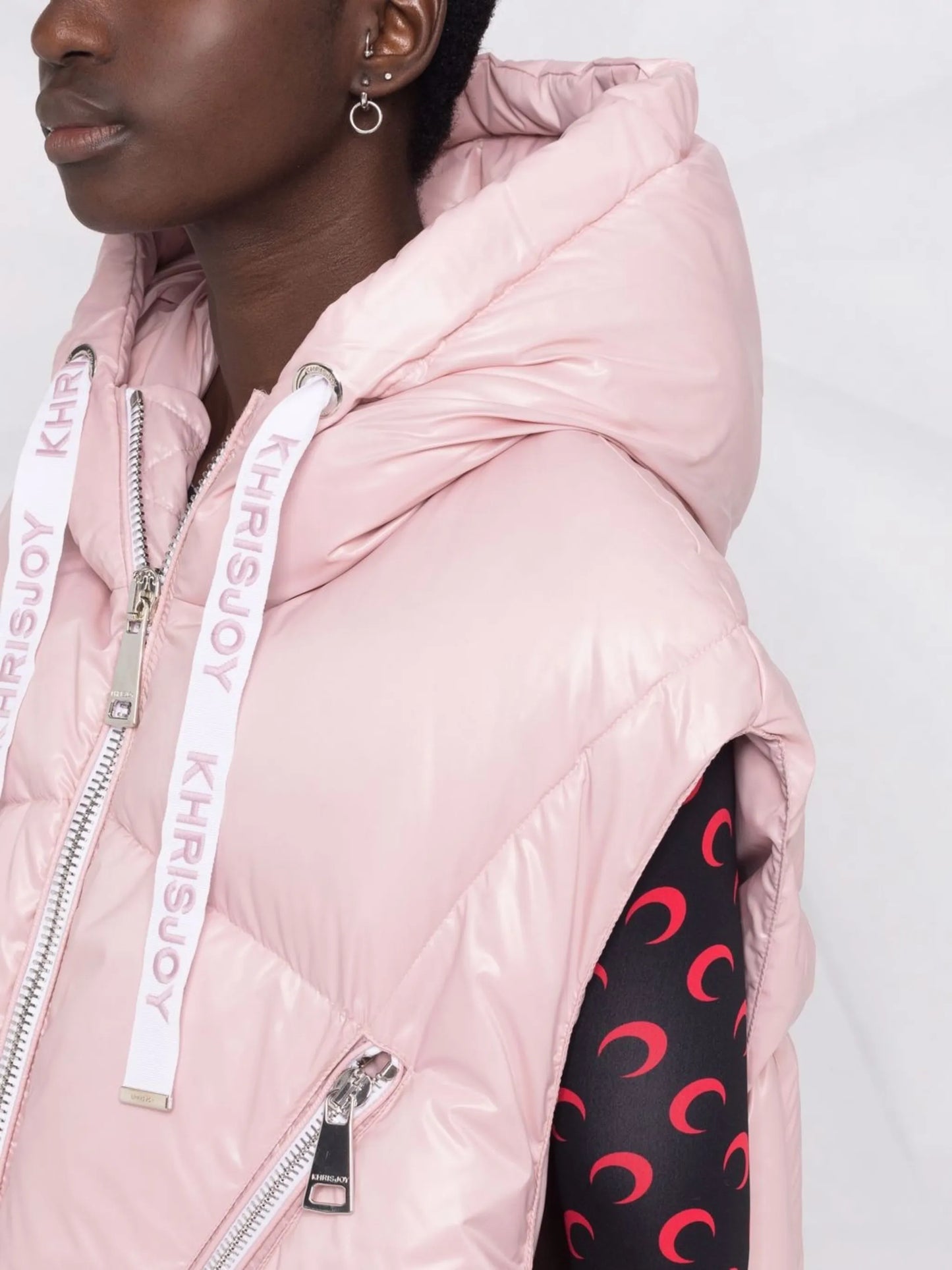 hooded padded gilet