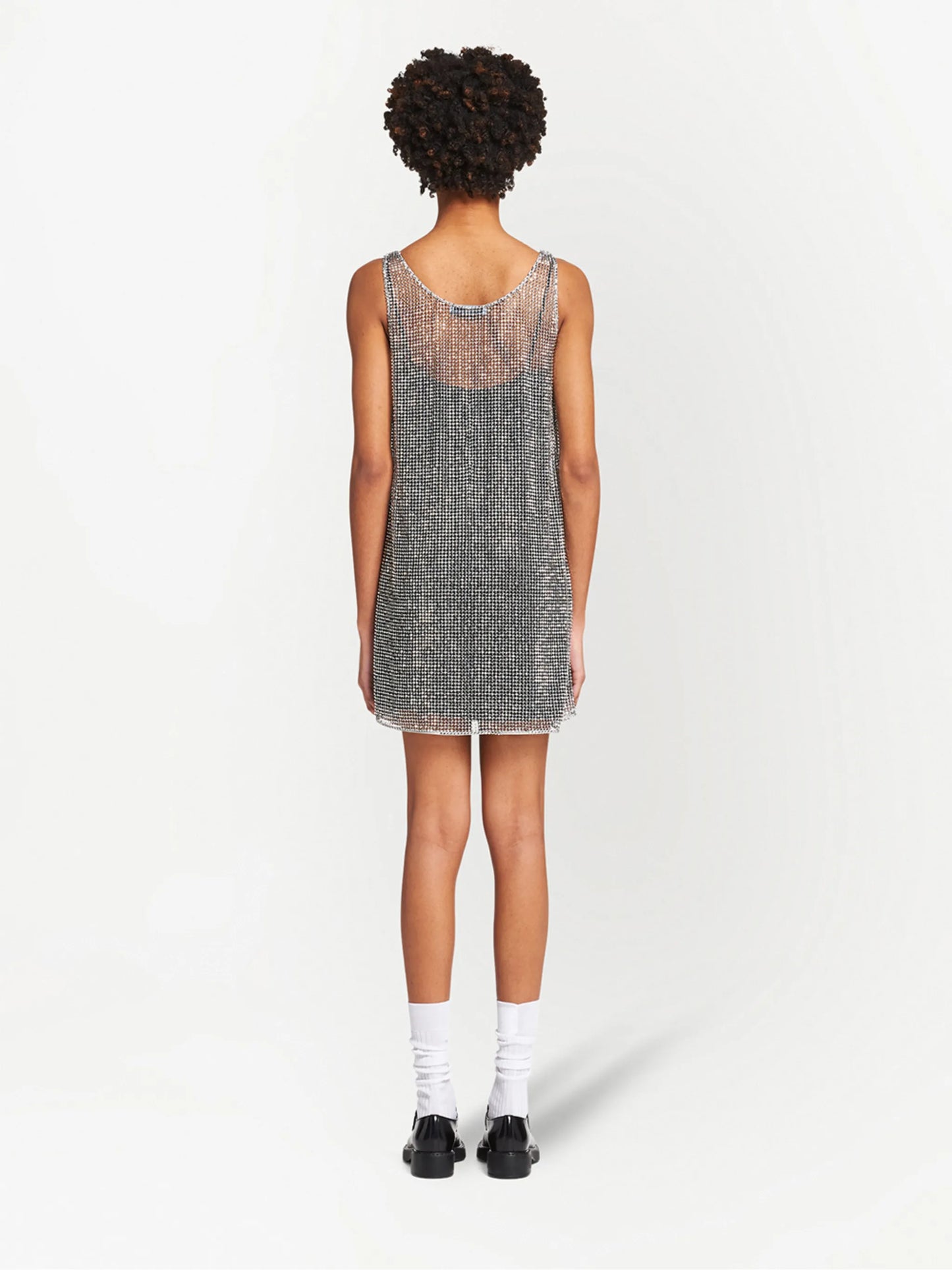 rhinestone-embellished shift dress
